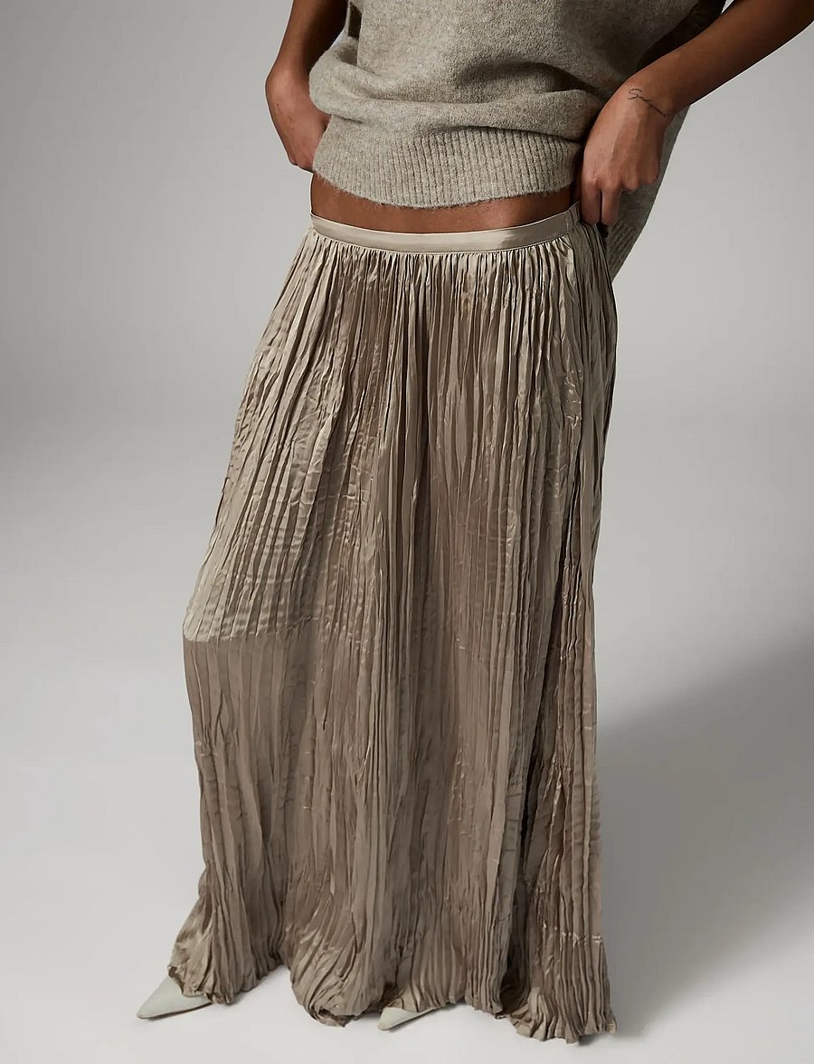 Day Birger et Mikkelsen - Tyra - Crinkled Surface - maxi röcke - cobblestone - 5