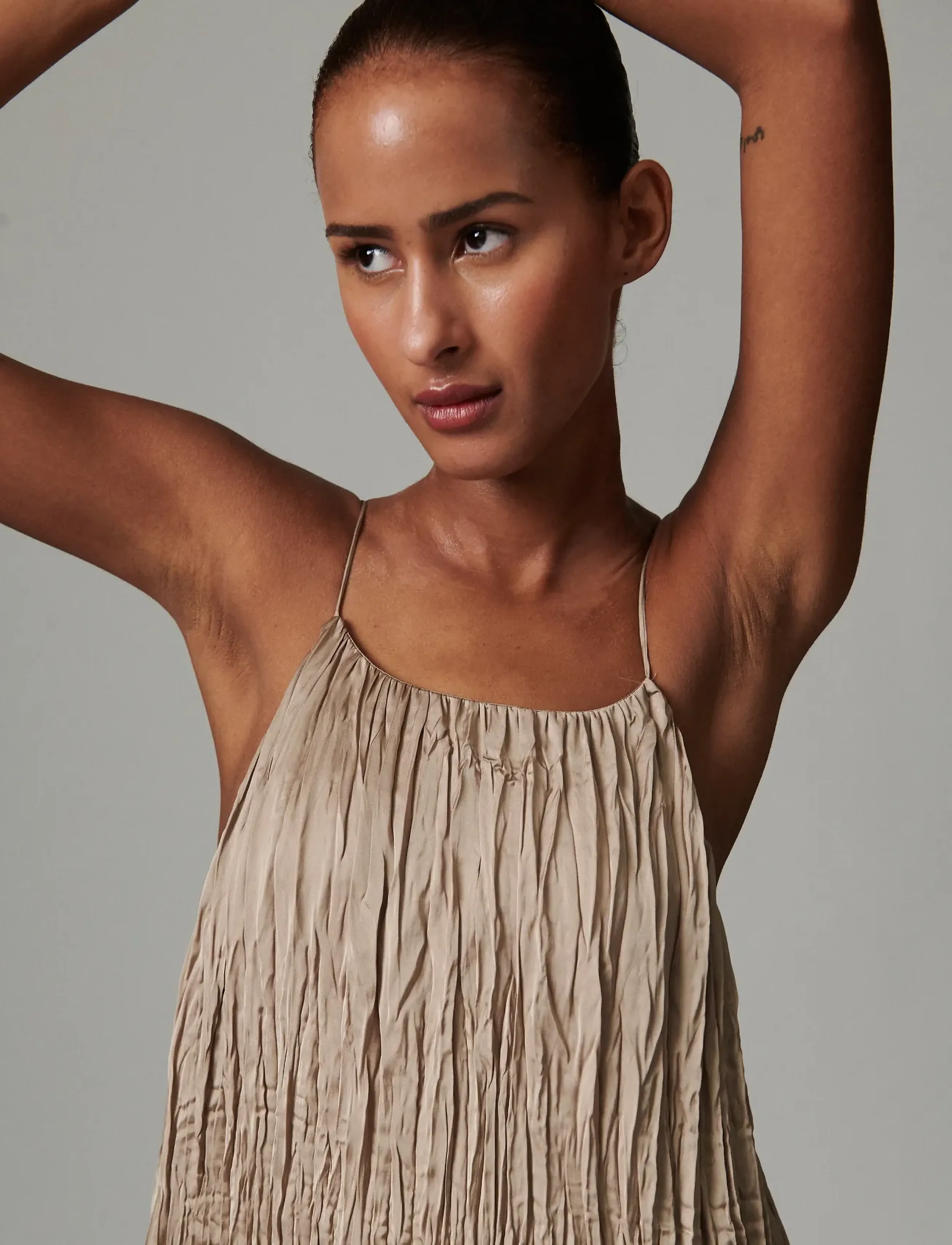 Day Birger et Mikkelsen - Tyrice - Crinkled Surface - maxikleider - cobblestone - 3
