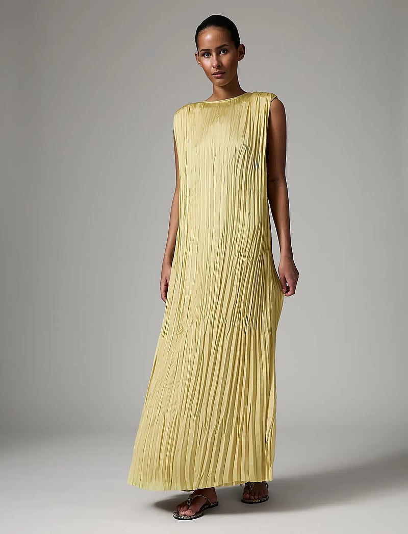 Day Birger et Mikkelsen - Will - Crinkled surface - maxi kjoler - straw - 4