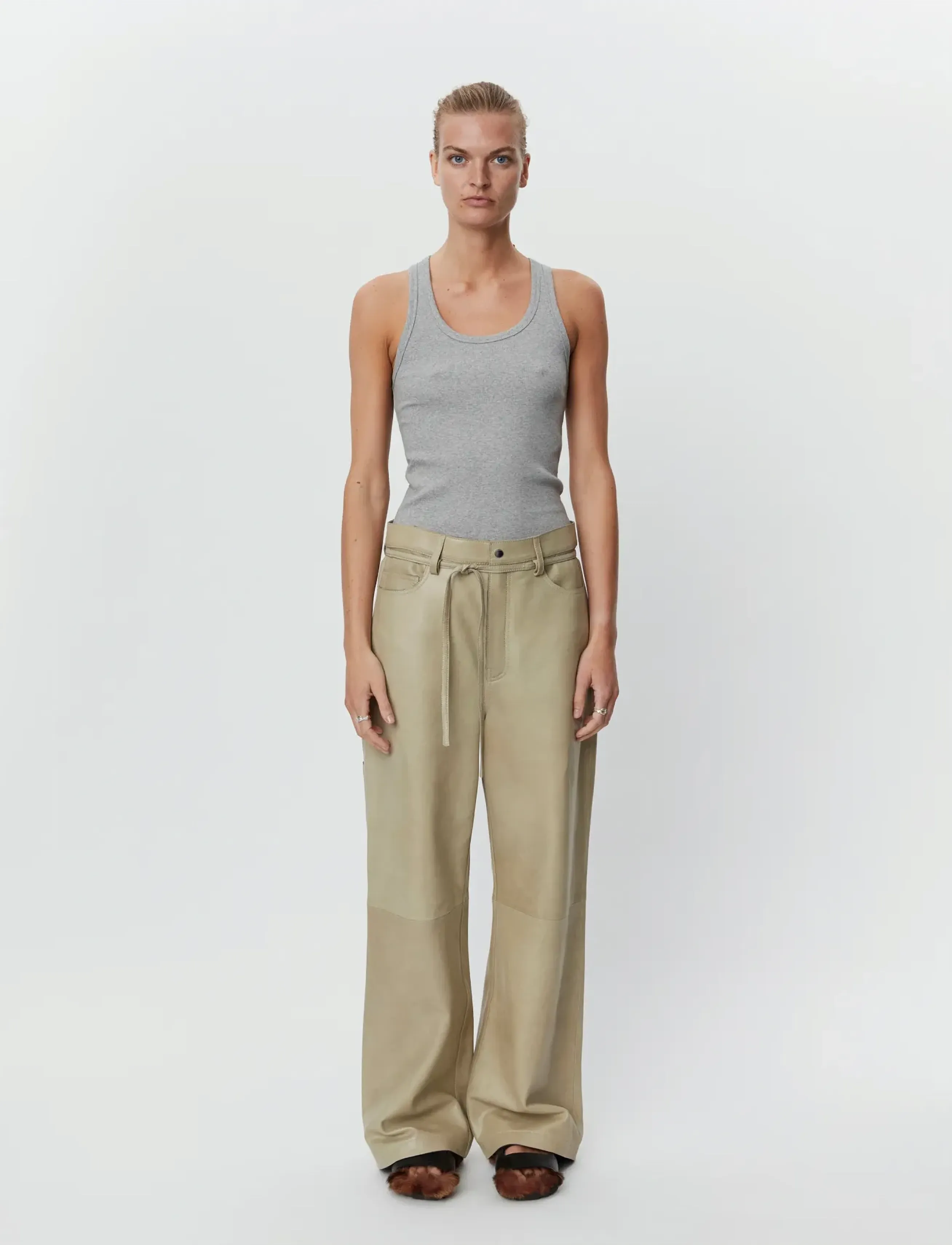 Day Birger et Mikkelsen Camilo - Classic Rib - T-shirts & Toppar - LIGHT GREY MELANGE / grey