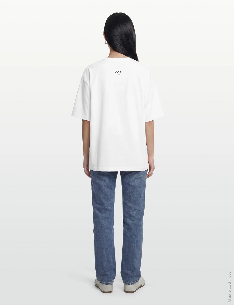 Day Birger et Mikkelsen - Drew - Heavy Jersey - t-shirts - bright white - 4