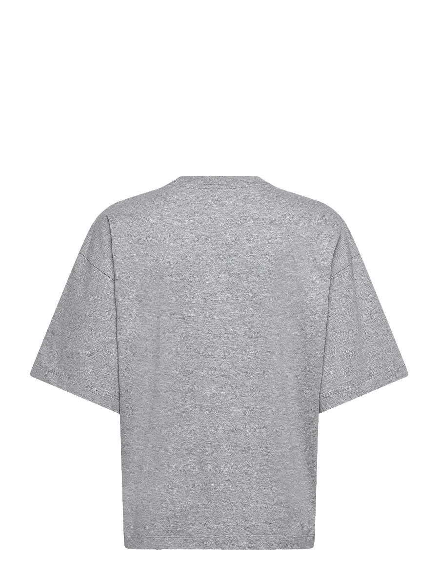 Day Birger et Mikkelsen - Drew Embroidery - Heavy Jersey - t-shirts & tops - light grey melange - 1