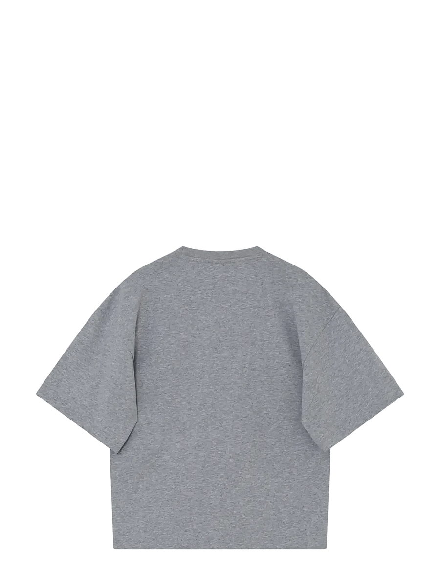 Day Birger et Mikkelsen - Drew Embroidery - Heavy Jersey - t-shirts & tops - light grey melange - 2