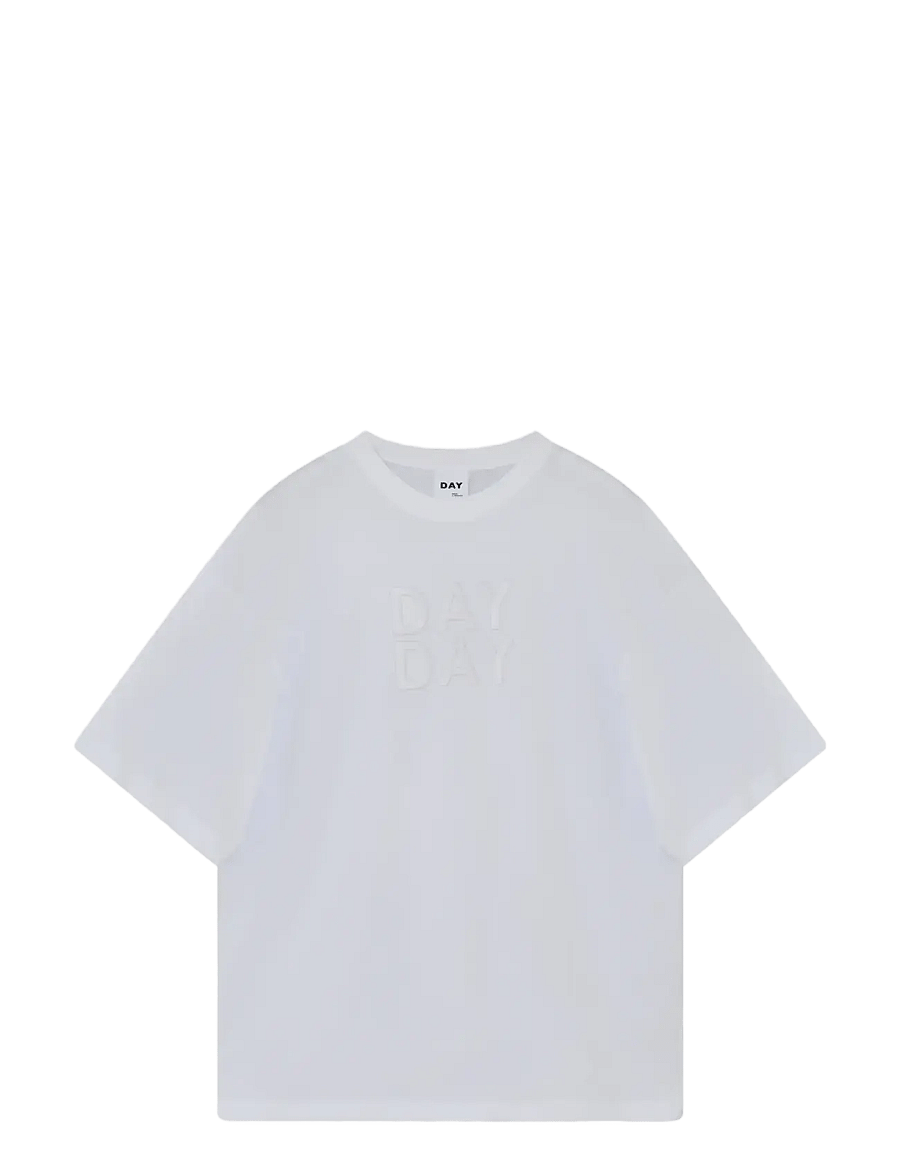 Day Birger et Mikkelsen - Drew King embroidery - Heavy Jersey - t-shirts - bright white - 1