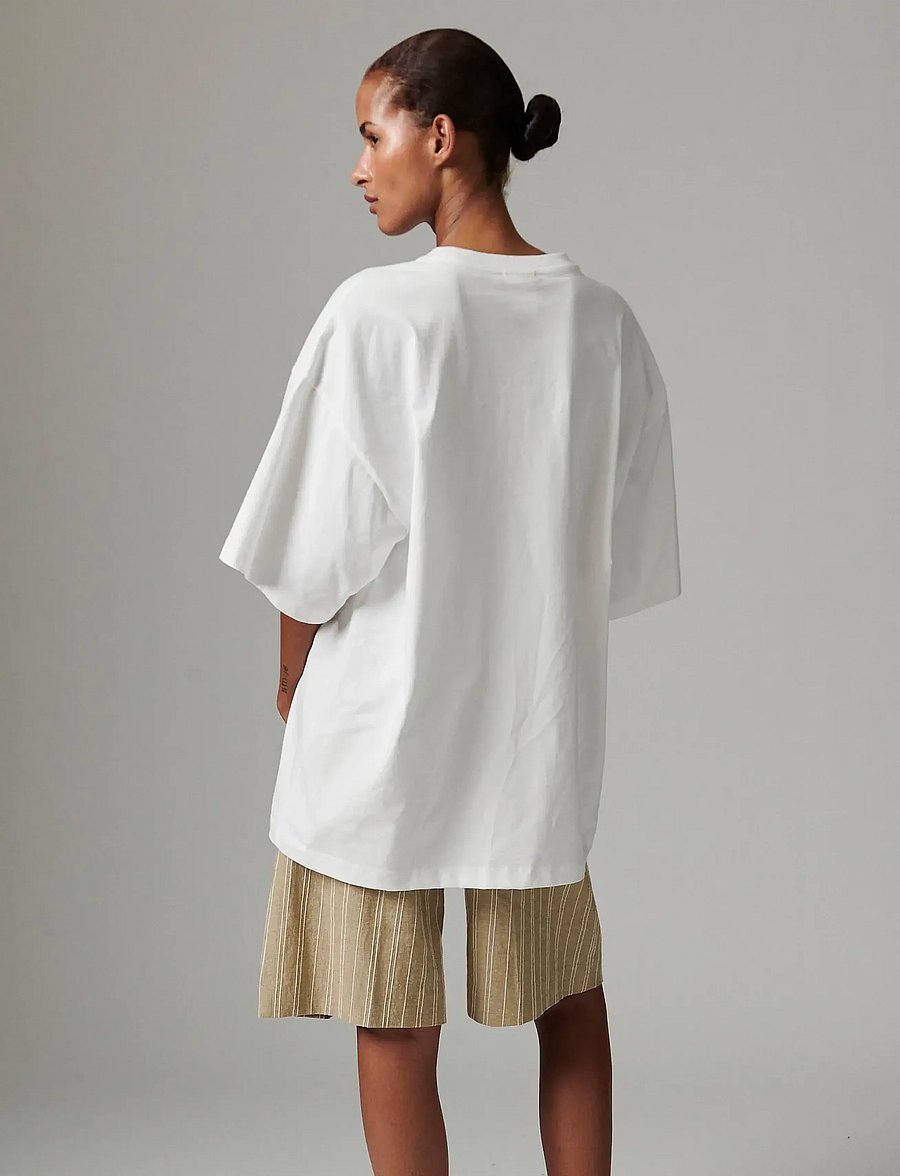Day Birger et Mikkelsen - Drew King embroidery - Heavy Jersey - t-shirts - bright white - 3