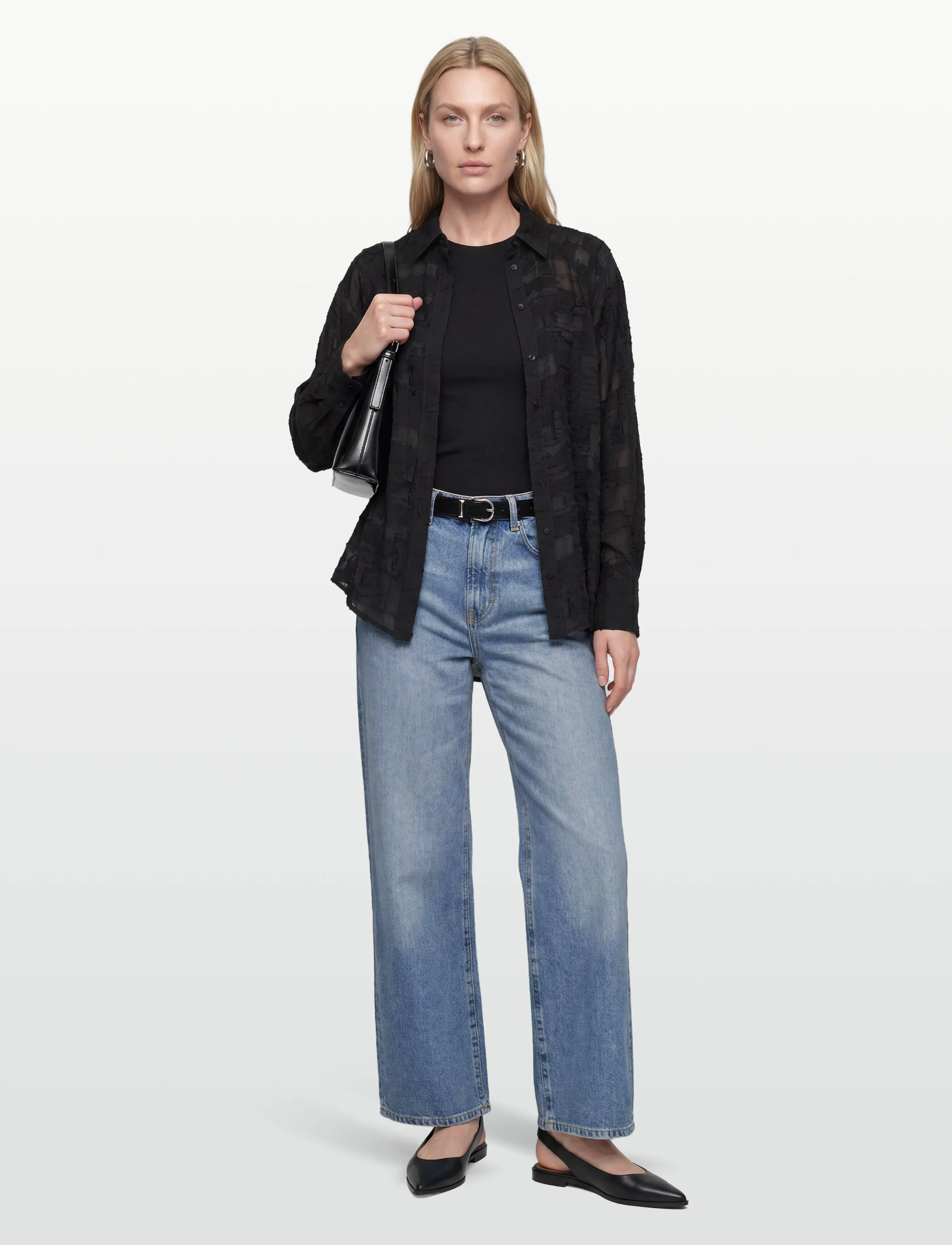 Day Birger et Mikkelsen Elston - Jacquard Torn - Blusen - BLACK / black