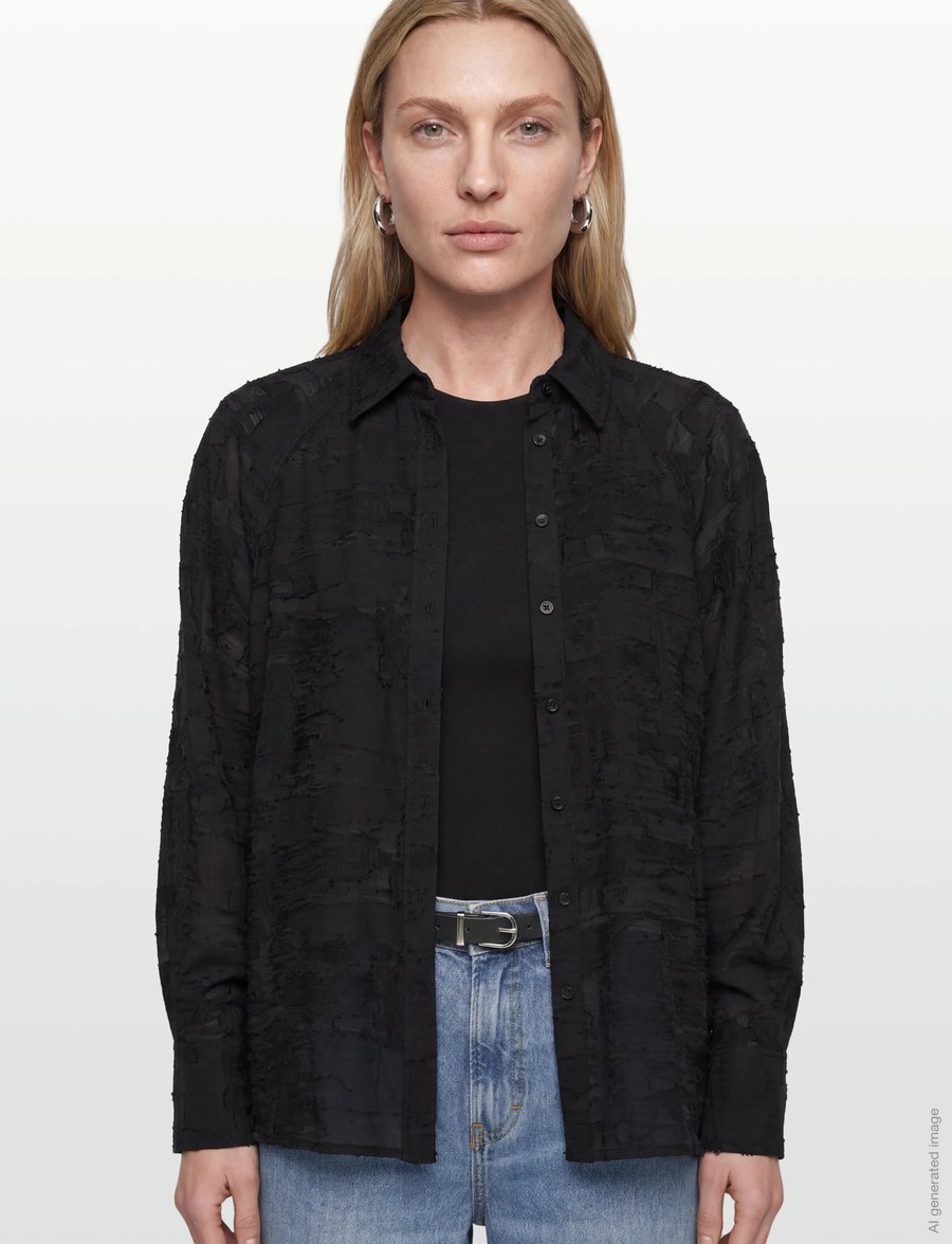 Day Birger et Mikkelsen - Elston - Jacquard Torn - langärmelige blusen - black - 3