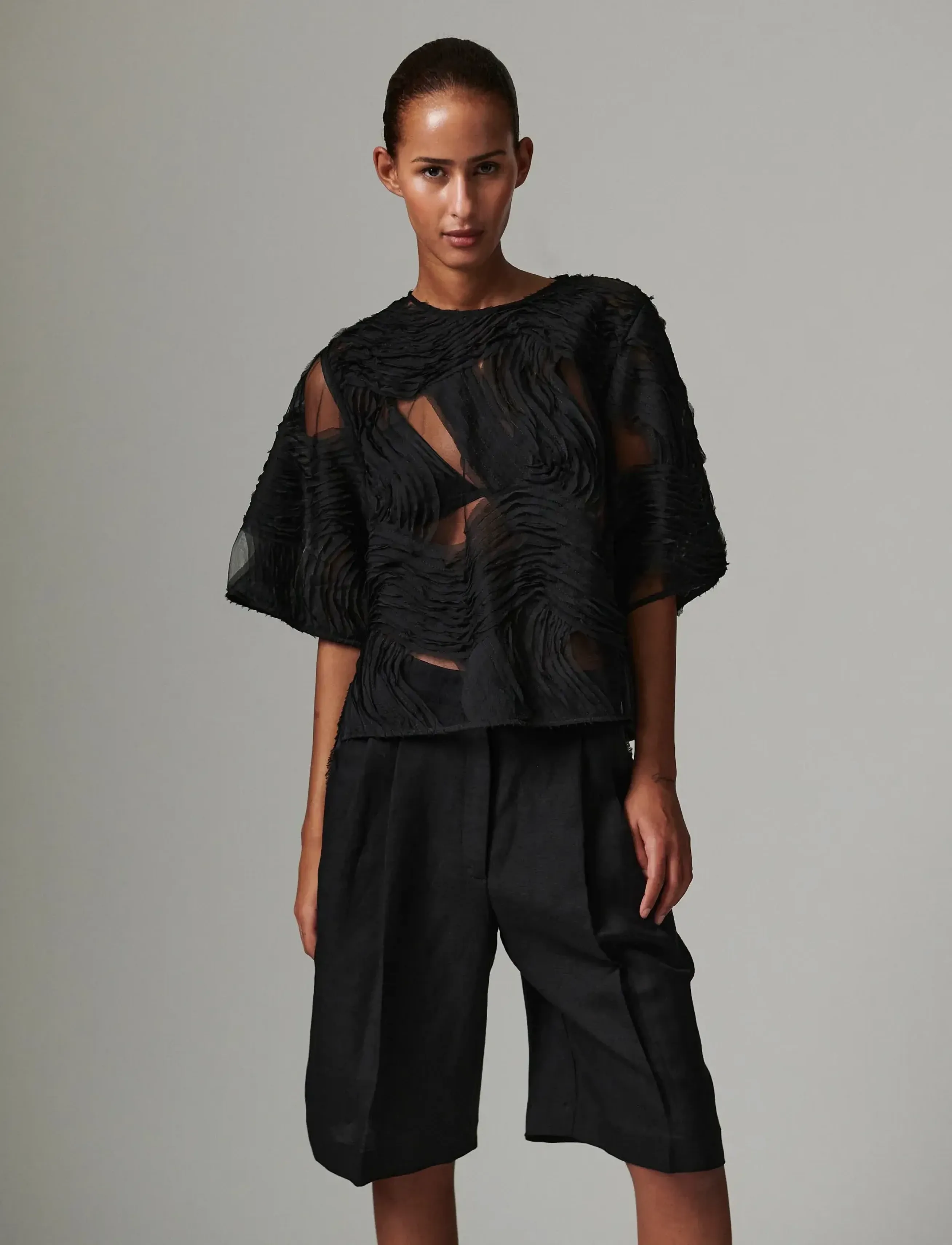 Day Birger et Mikkelsen Tatiana - Crochet Lacy - Blusen - BLACK / black