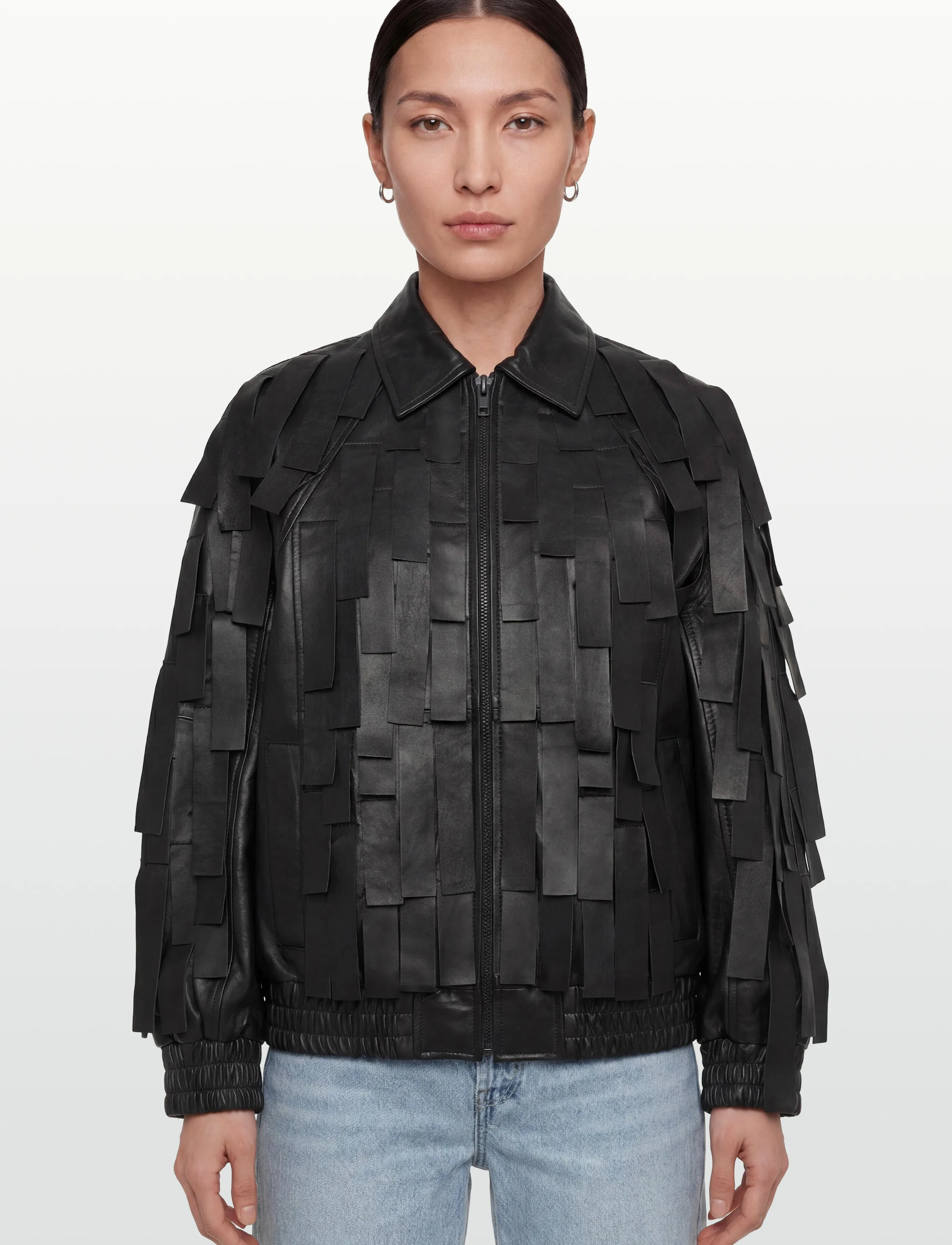 Day Birger et Mikkelsen - Rafia - Soft Lamb Leather - frühlingsjacken - black - 3