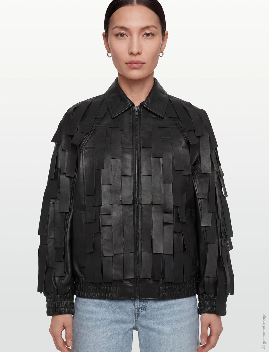 Day Birger et Mikkelsen - Rafia - Soft Lamb Leather - pavasara jakas - black - 3