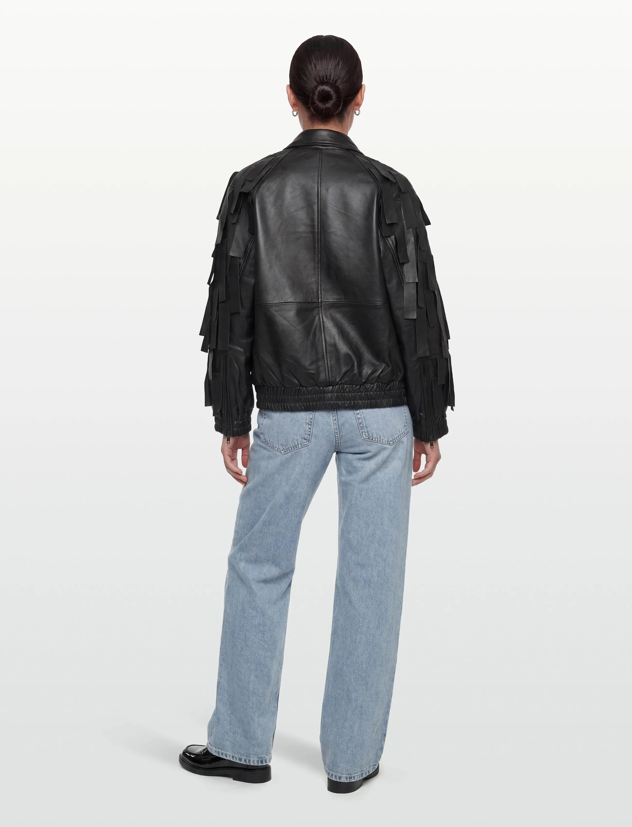 Day Birger et Mikkelsen - Rafia - Soft Lamb Leather - frühlingsjacken - black - 4