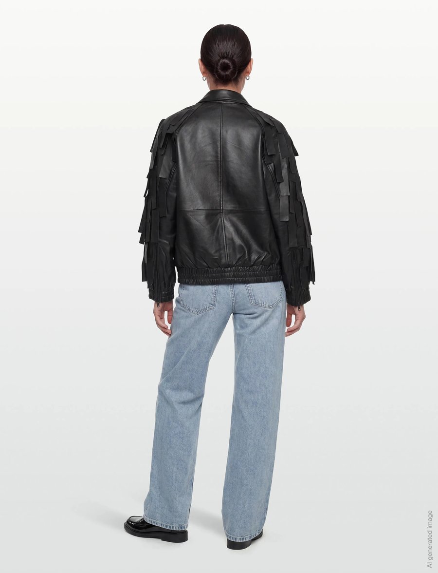 Day Birger et Mikkelsen - Rafia - Soft Lamb Leather - pavasara jakas - black - 4