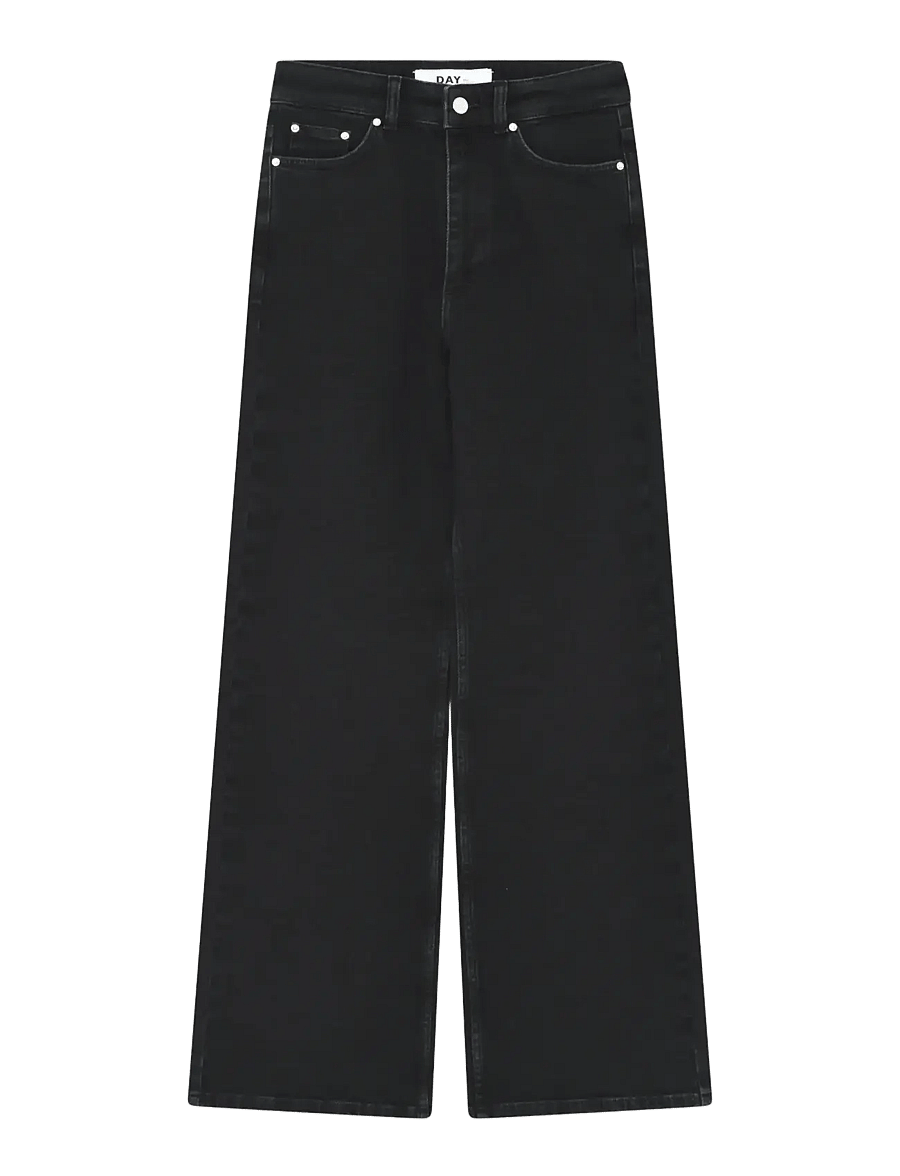 Day Birger et Mikkelsen - Cai - Black Washed Denim Stretch - wide leg jeans - black - 1