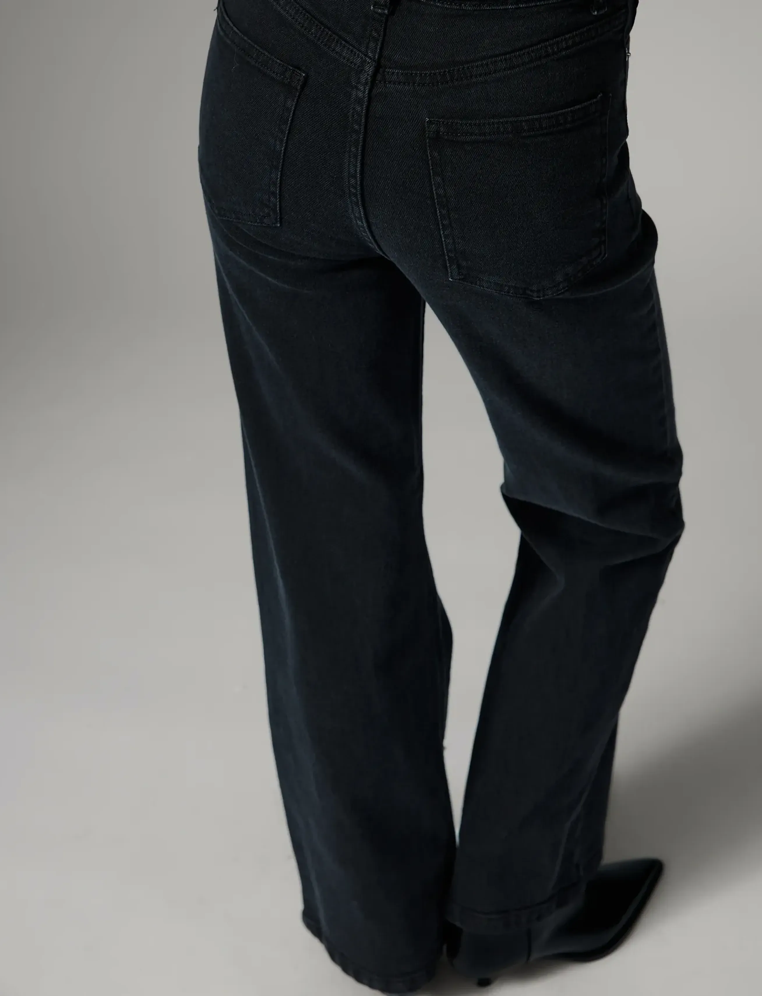 Day Birger et Mikkelsen - Cai - Black Washed Denim Stretch - hosen mit weitem bein - black - 4