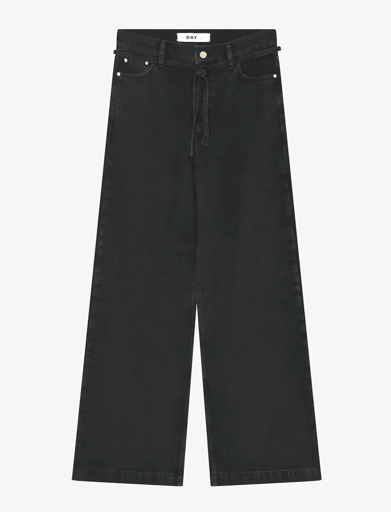 Day Birger et Mikkelsen - Elijah - Black Washed Denim - wide leg jeans - black - 0