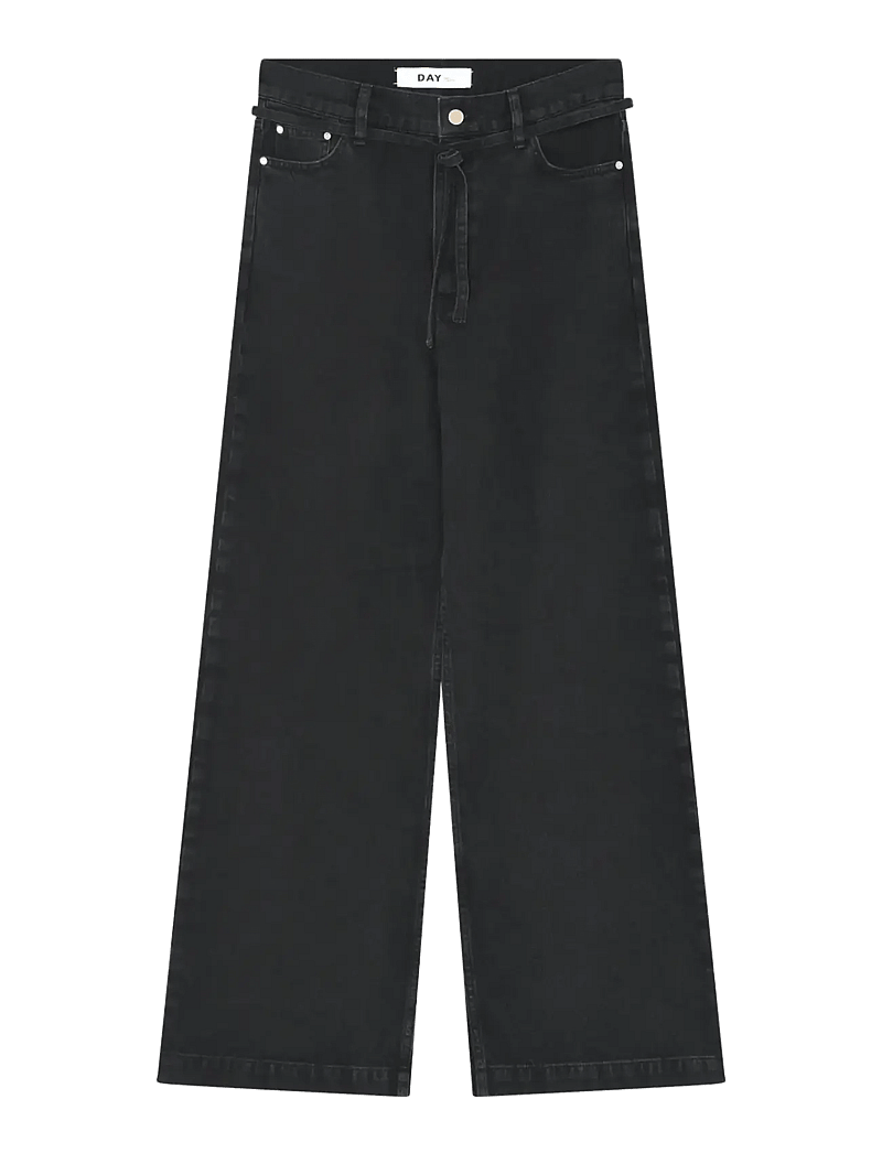 Day Birger et Mikkelsen - Elijah - Black Washed Denim - wide leg jeans - black - 0
