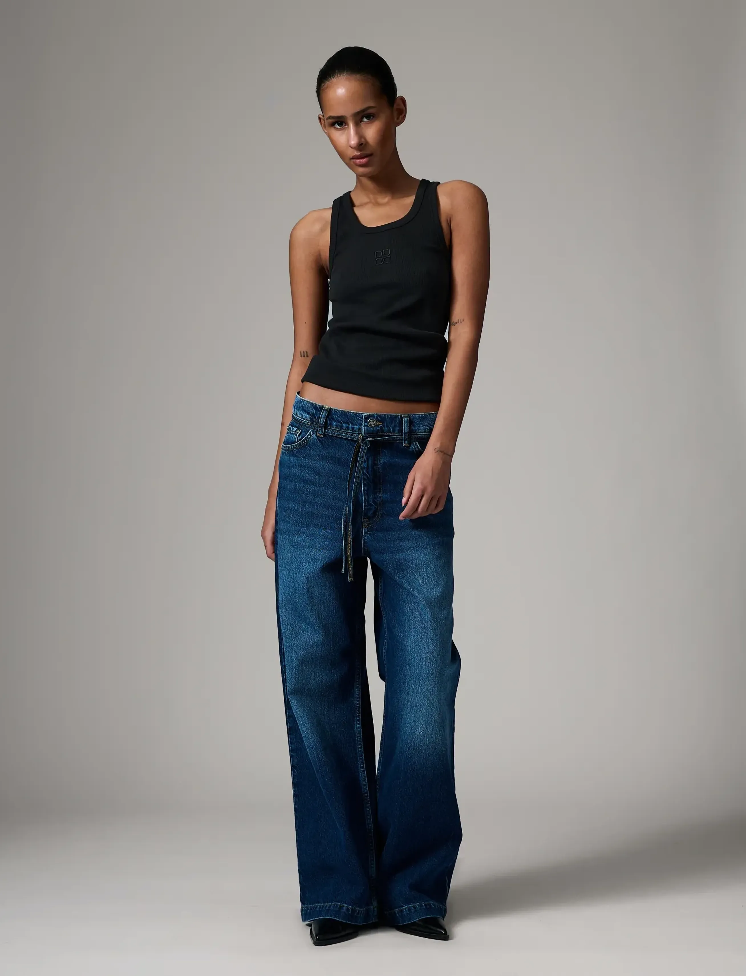 Day Birger et Mikkelsen Elijah - Medium Blue Denim - Brede jeans - MEDIUM BLUE / blue