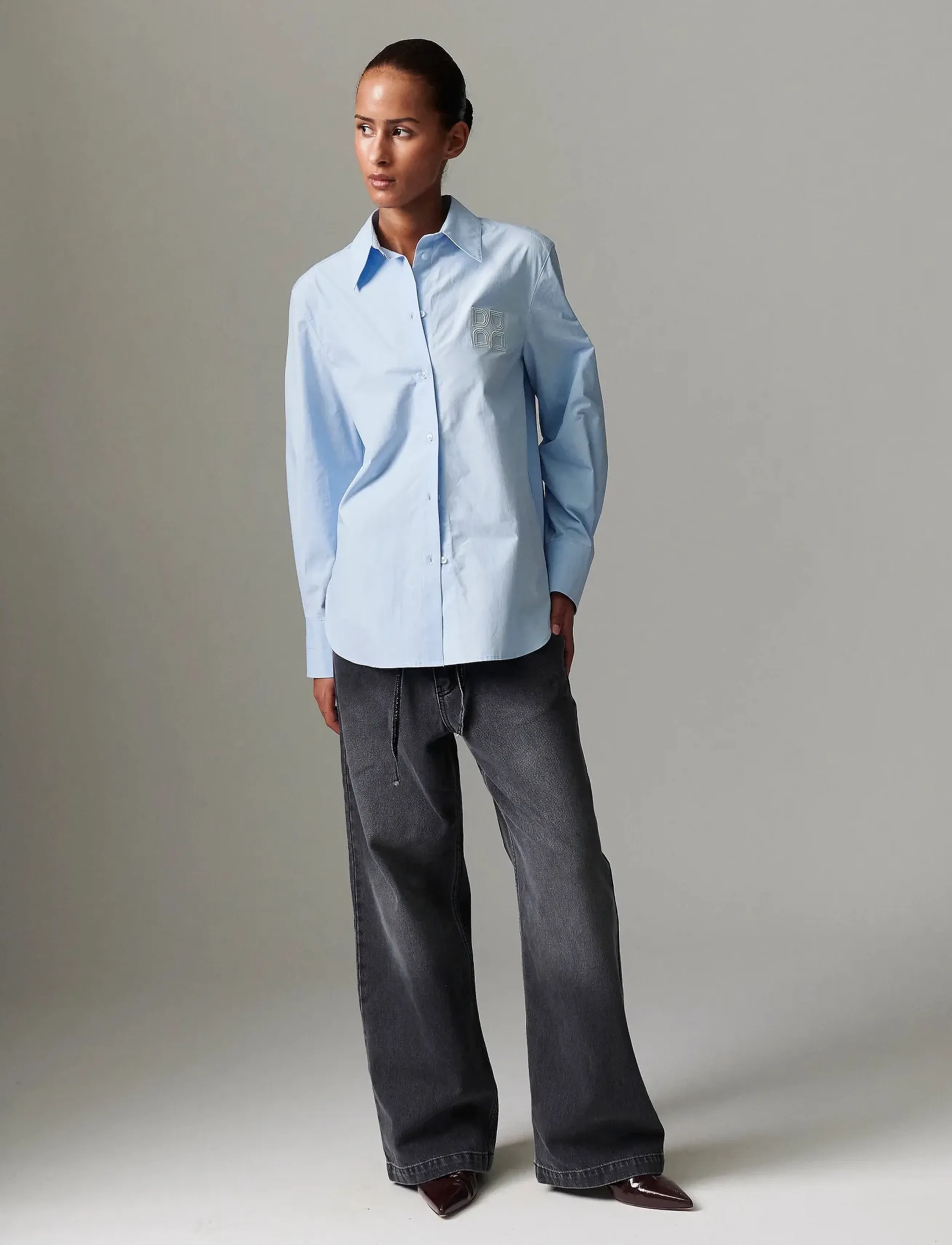 Day Birger et Mikkelsen Jojo - Poplina - Shirts - CHAMBRAY BLUE / blue