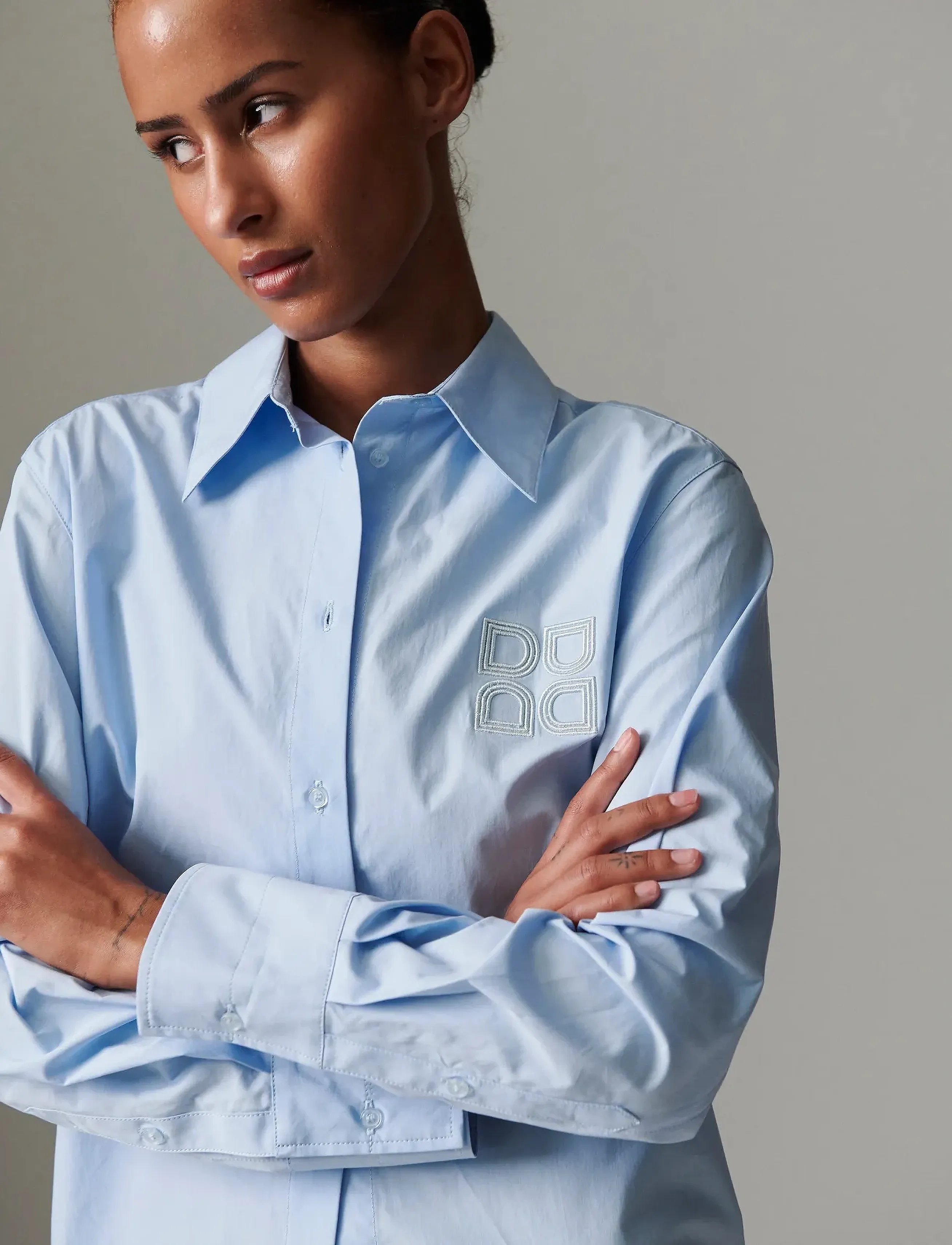 Day Birger et Mikkelsen - Jojo - Poplina - jeansblouses - chambray blue - 3