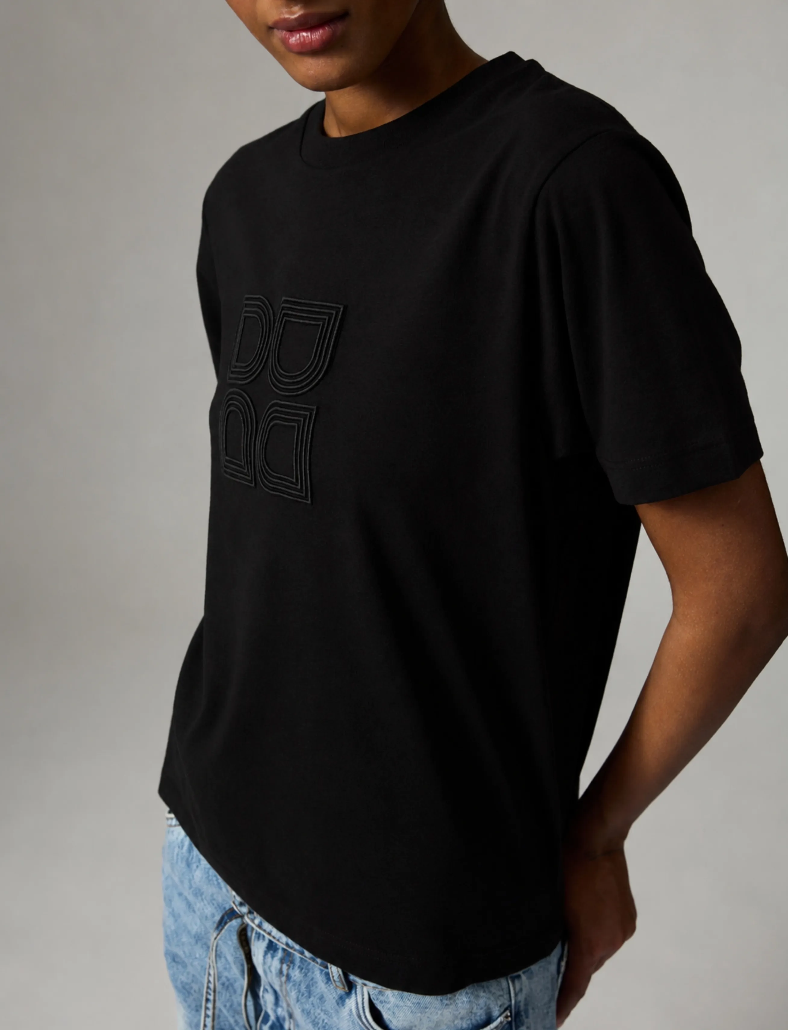Day Birger et Mikkelsen - Parry Logo- Heavy Jersey - t-särgid - black - 4
