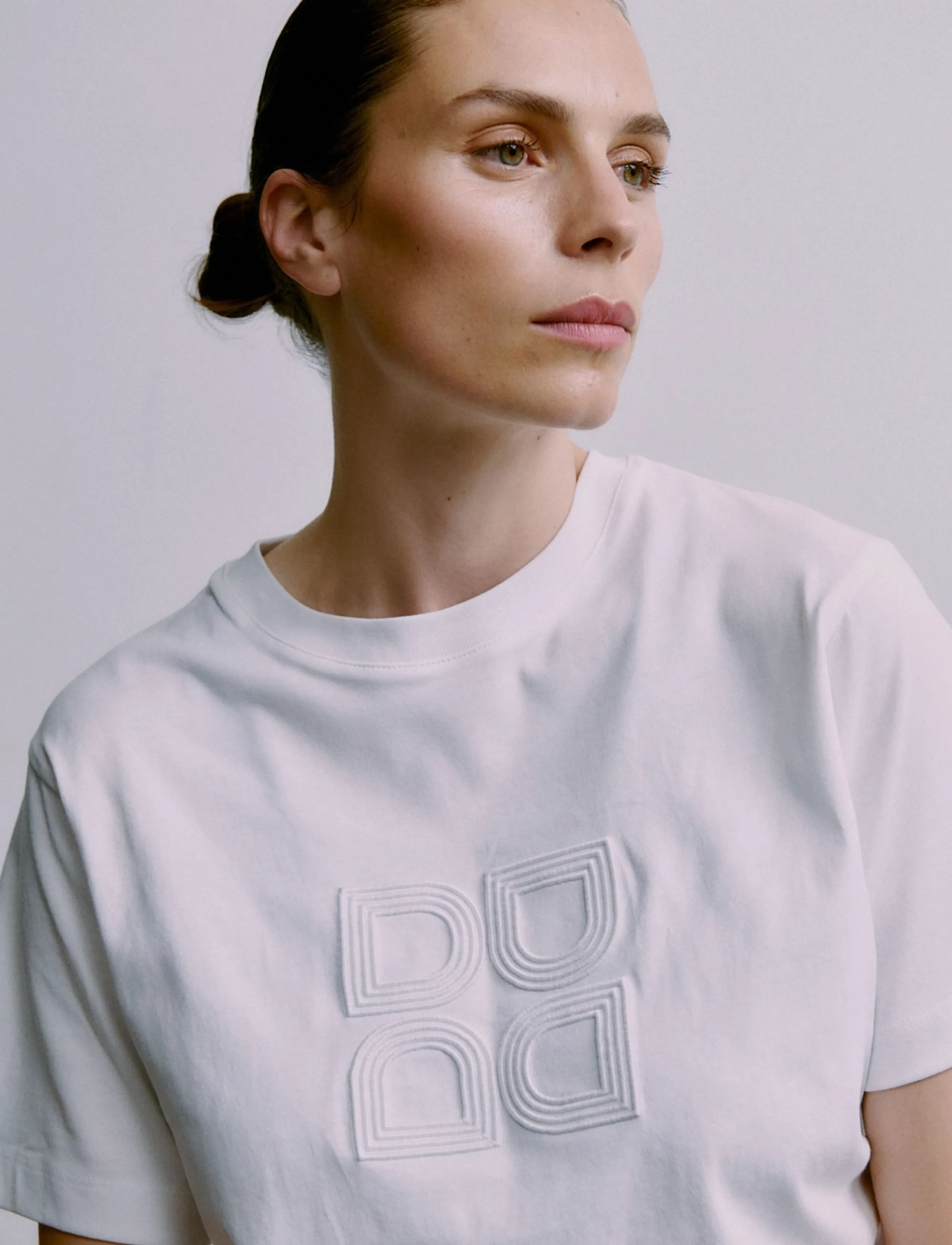 Day Birger et Mikkelsen - Parry Logo- Heavy Jersey - t-särgid - bright white - 3