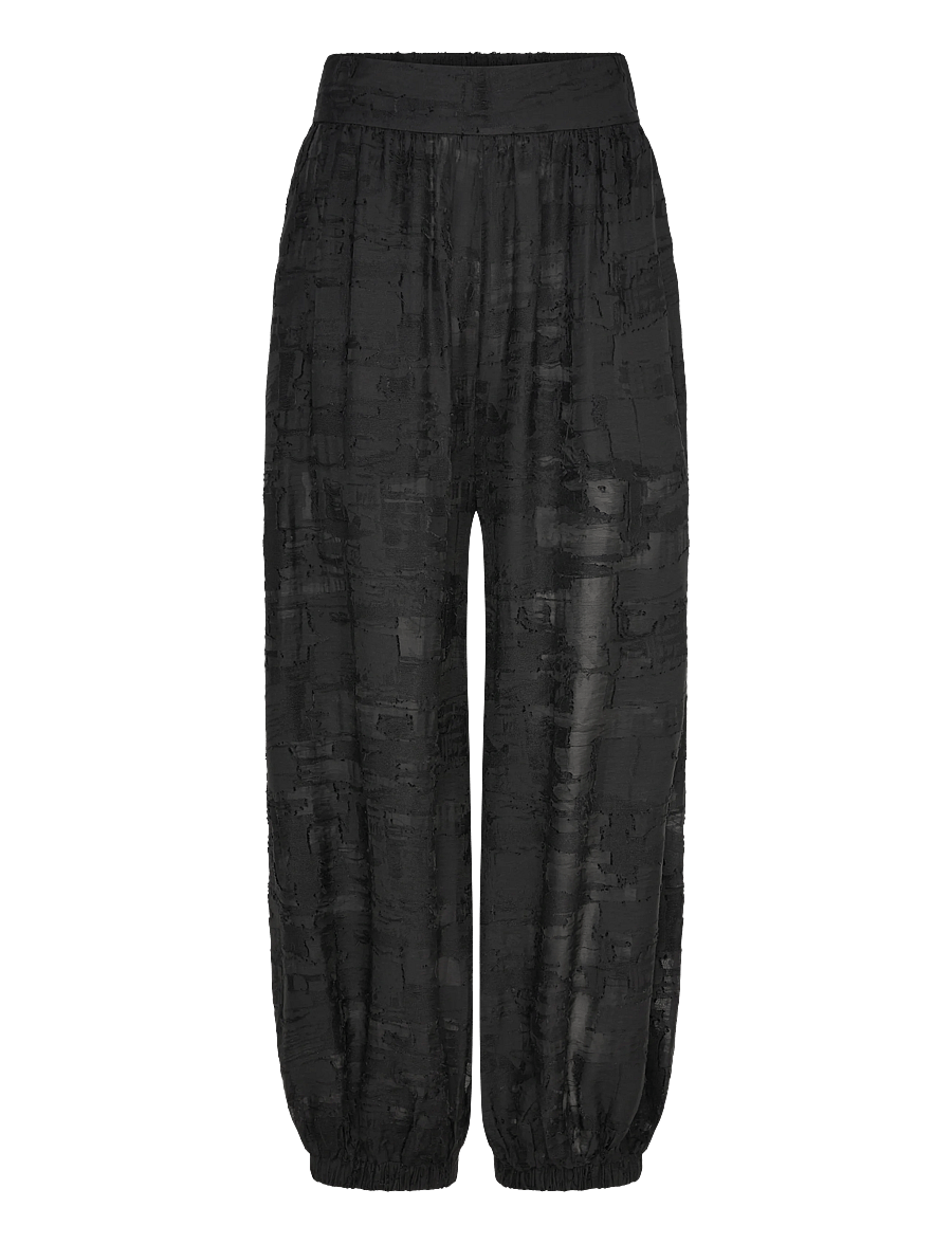 Day Birger et Mikkelsen - Barbo- Jacquard Torn - hosen mit weitem bein - black - 1