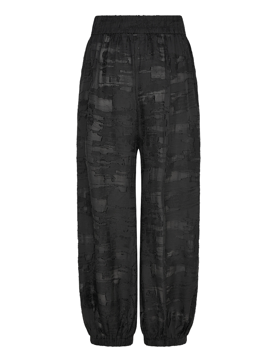 Day Birger et Mikkelsen - Barbo- Jacquard Torn - hosen mit weitem bein - black - 2