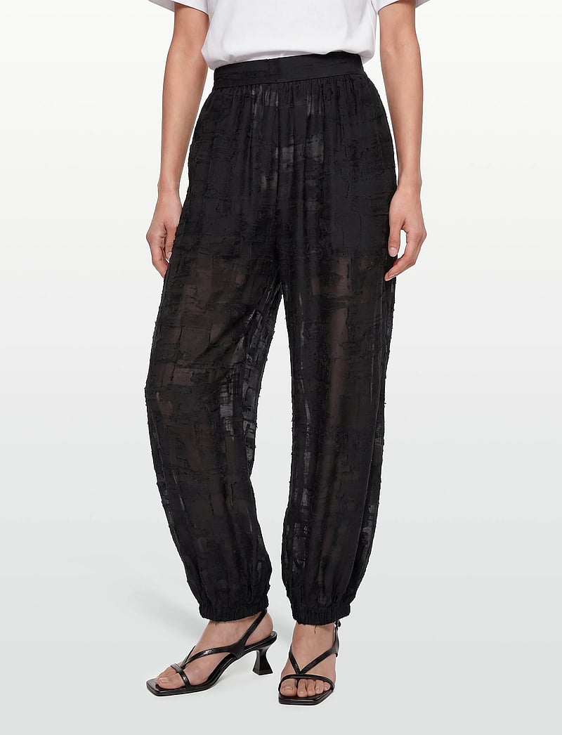 Day Birger et Mikkelsen - Barbo- Jacquard Torn - bukser med brede ben - black - 3