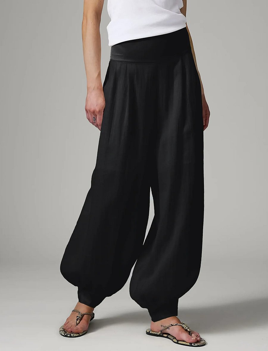 Day Birger et Mikkelsen - Beate - Contrast Linen - leinenhosen - black - 0