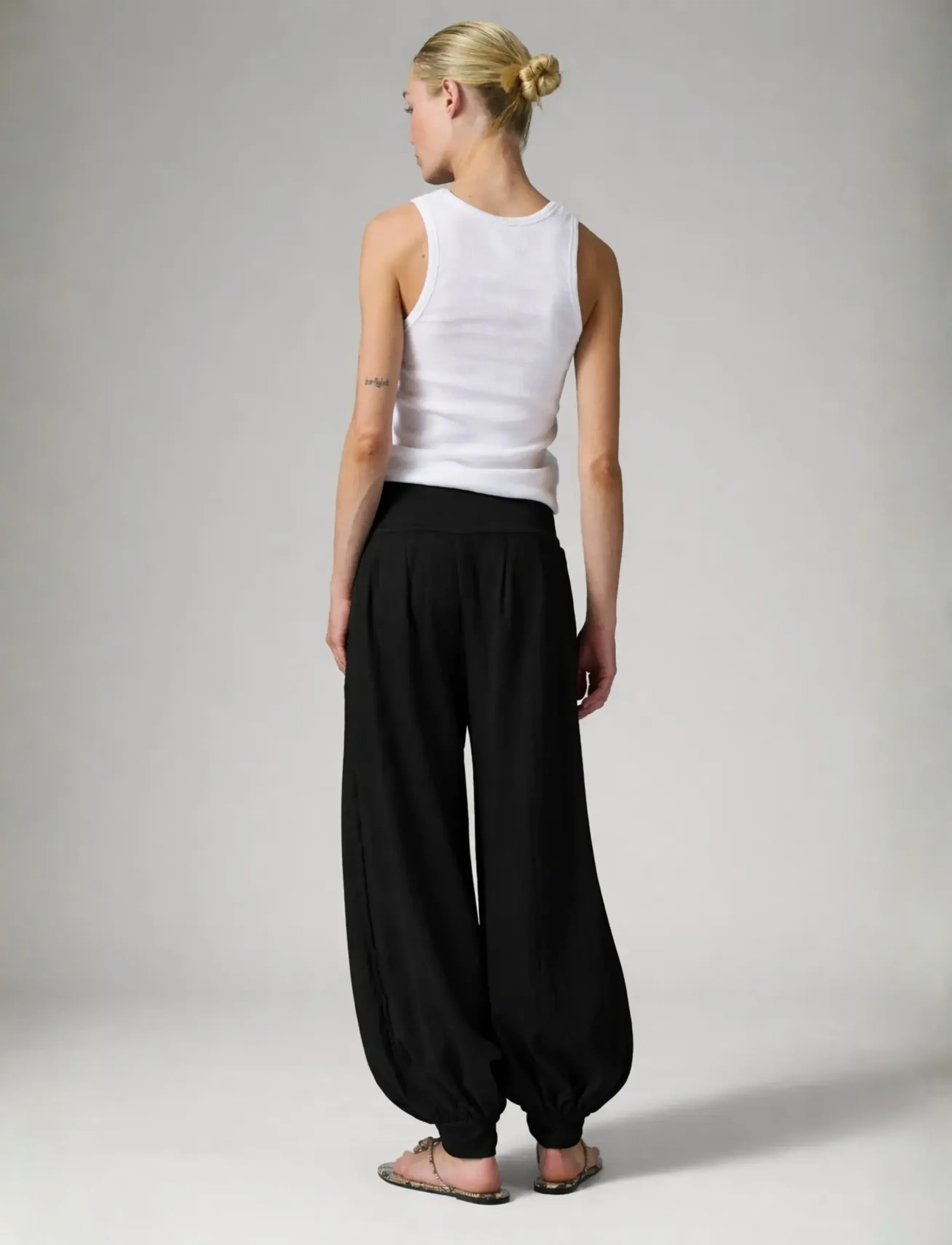 Day Birger et Mikkelsen - Beate - Contrast Linen - linnebyxor - black - 4