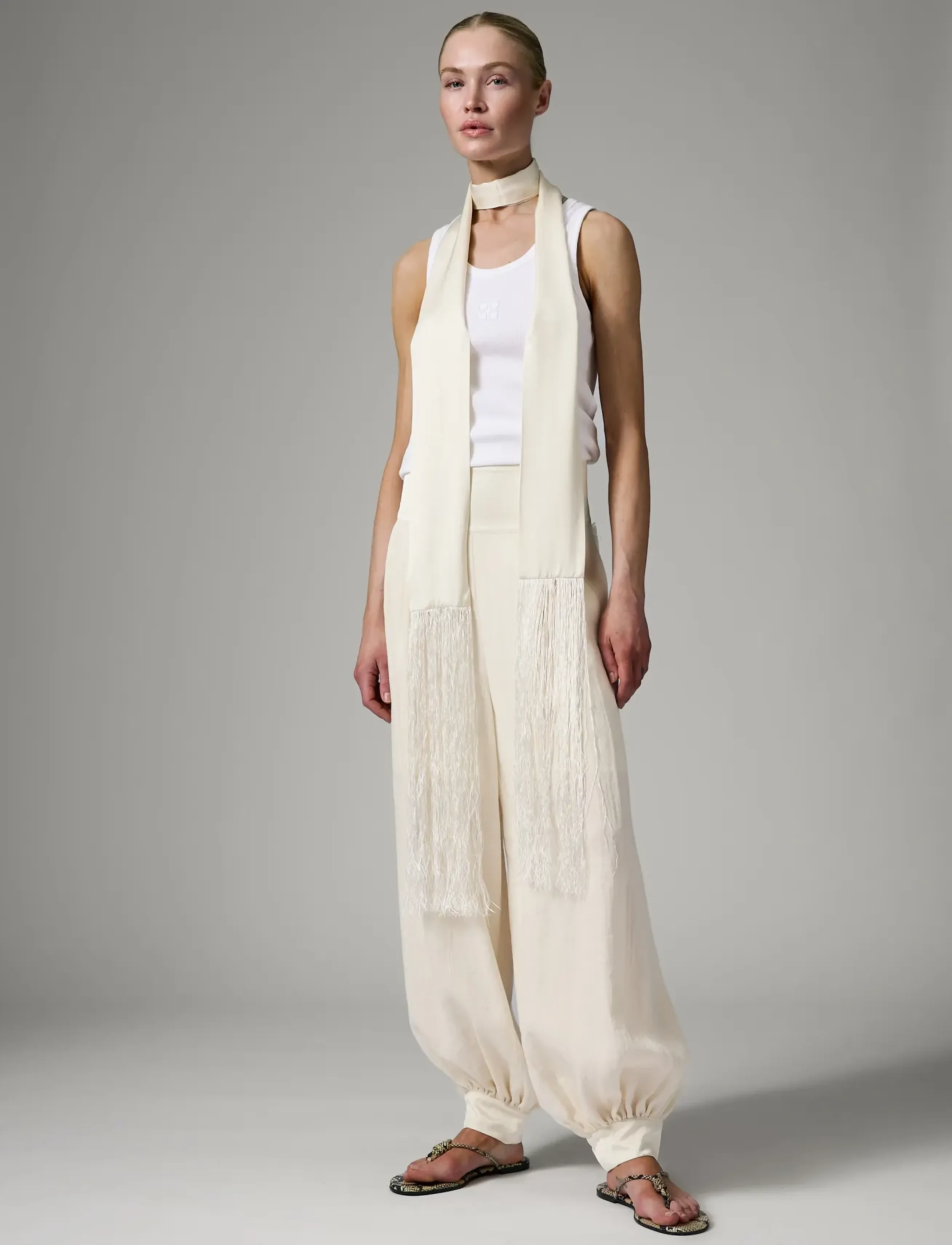 Day Birger et Mikkelsen - Beate - Contrast Linen - linen trousers - jet stream - 4