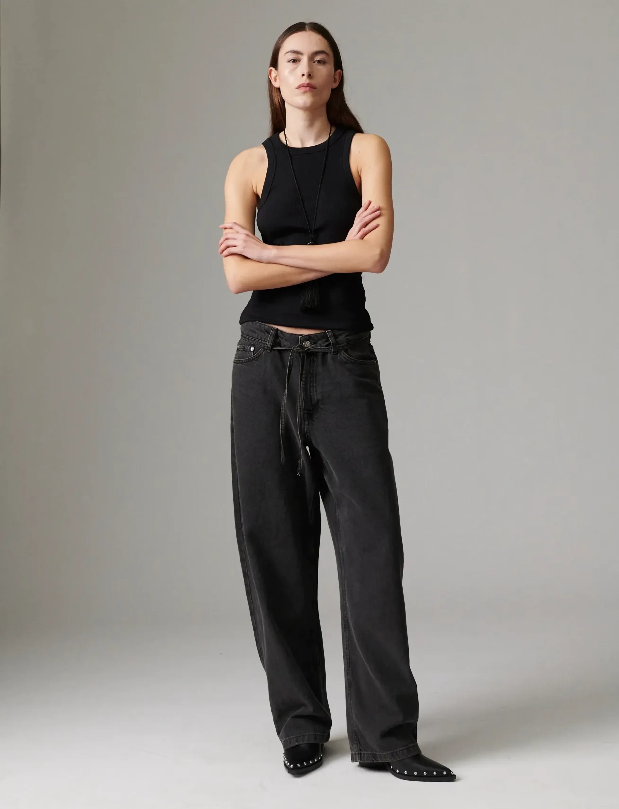 Day Birger et Mikkelsen Blaire - Black Denim - Vida jeans - BLACK / grey