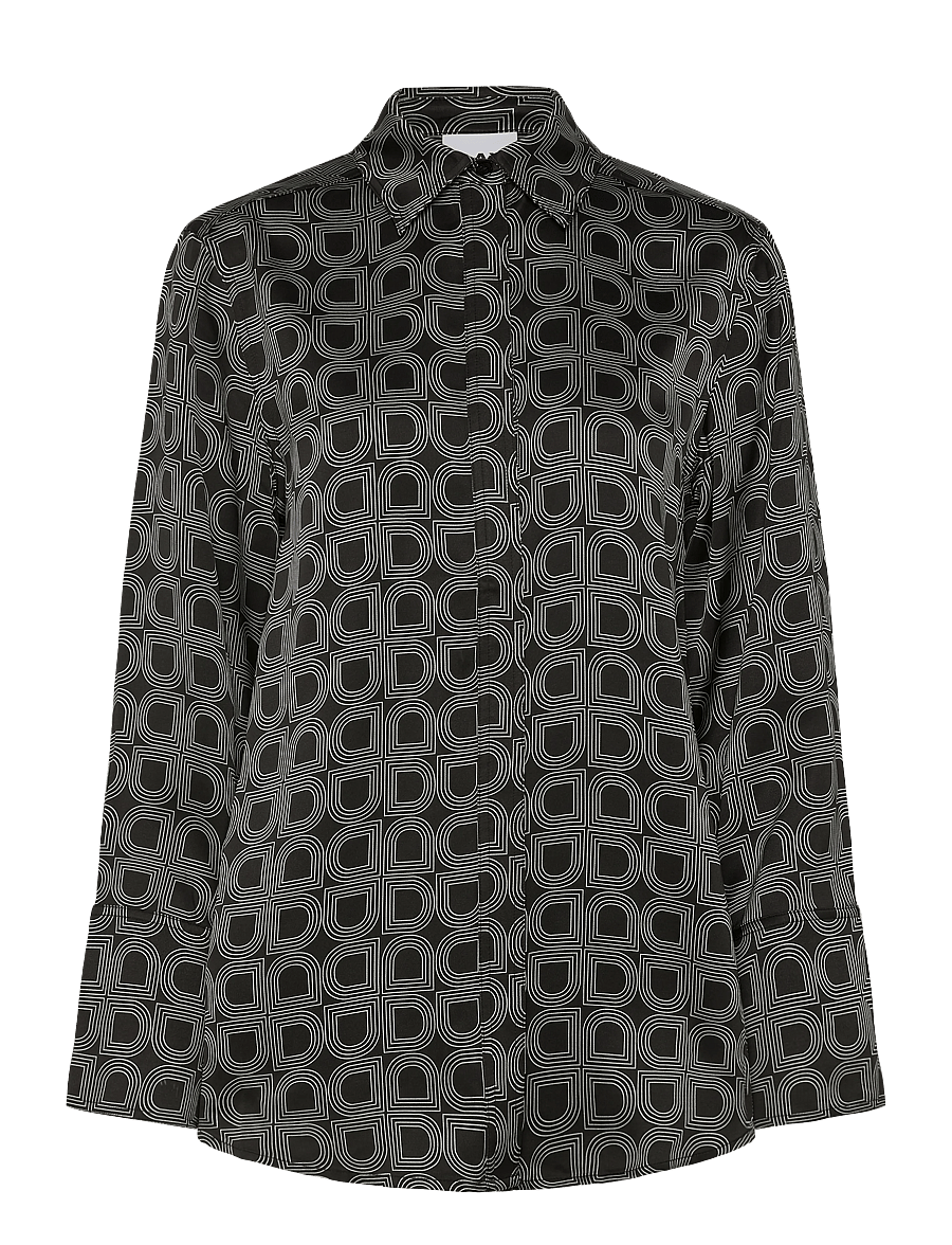Day Birger et Mikkelsen - Plymo- Fluid Viscose - denimskjorter - black - 1