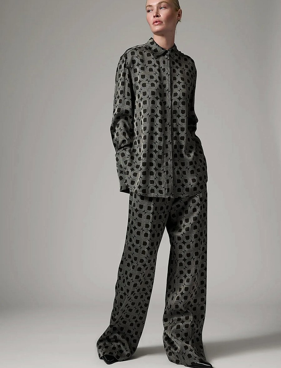 Day Birger et Mikkelsen - Plymo- Fluid Viscose - denimskjorter - black - 0