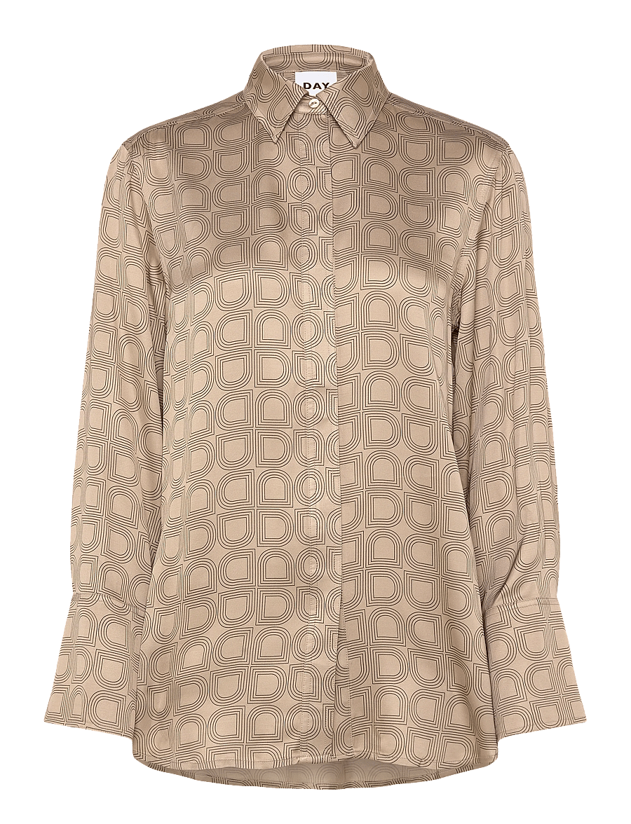 Day Birger et Mikkelsen - Plymo- Fluid Viscose - denimskjorter - humus - 1