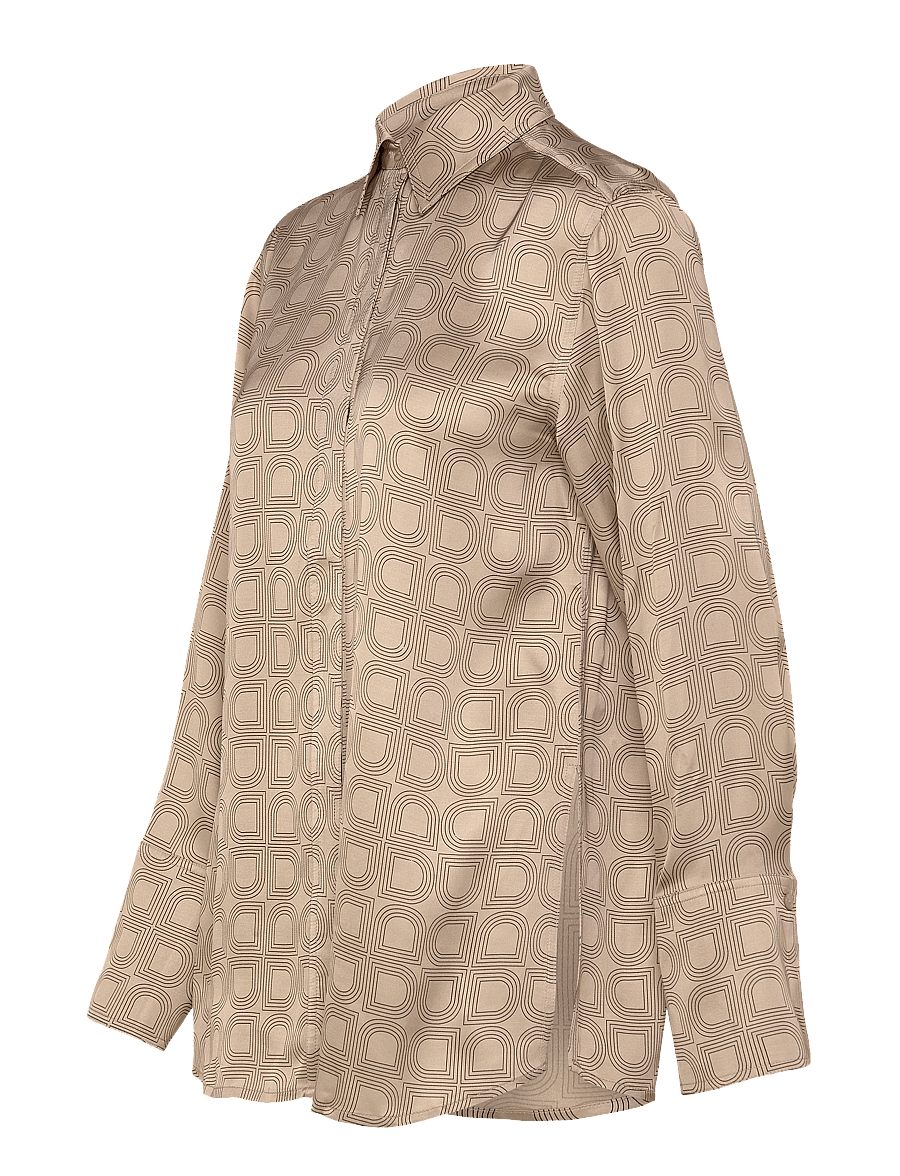 Day Birger et Mikkelsen - Plymo- Fluid Viscose - denimskjorter - humus - 4