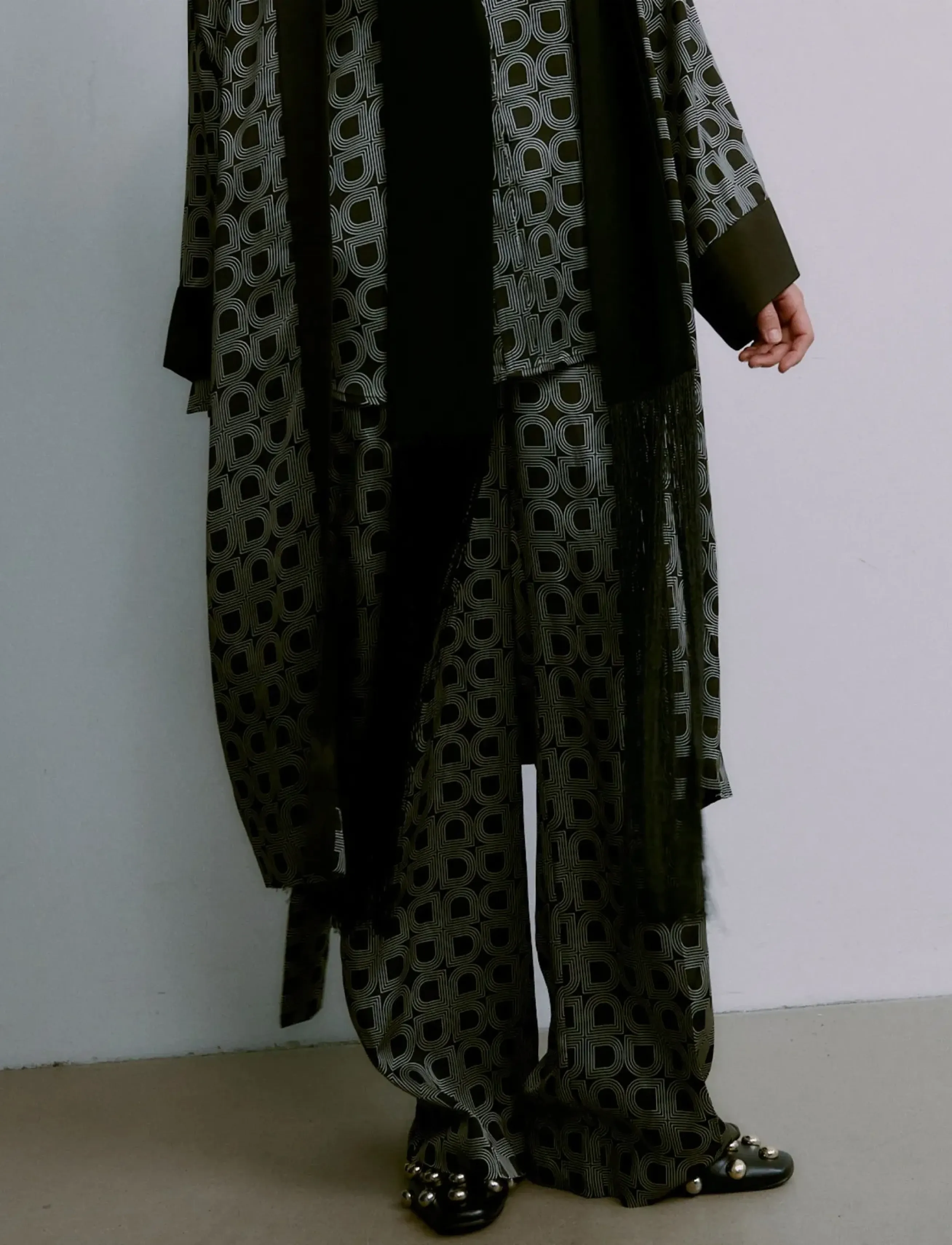 Day Birger et Mikkelsen Phoebe - Fluid Viscose - Uus - BLACK / multi