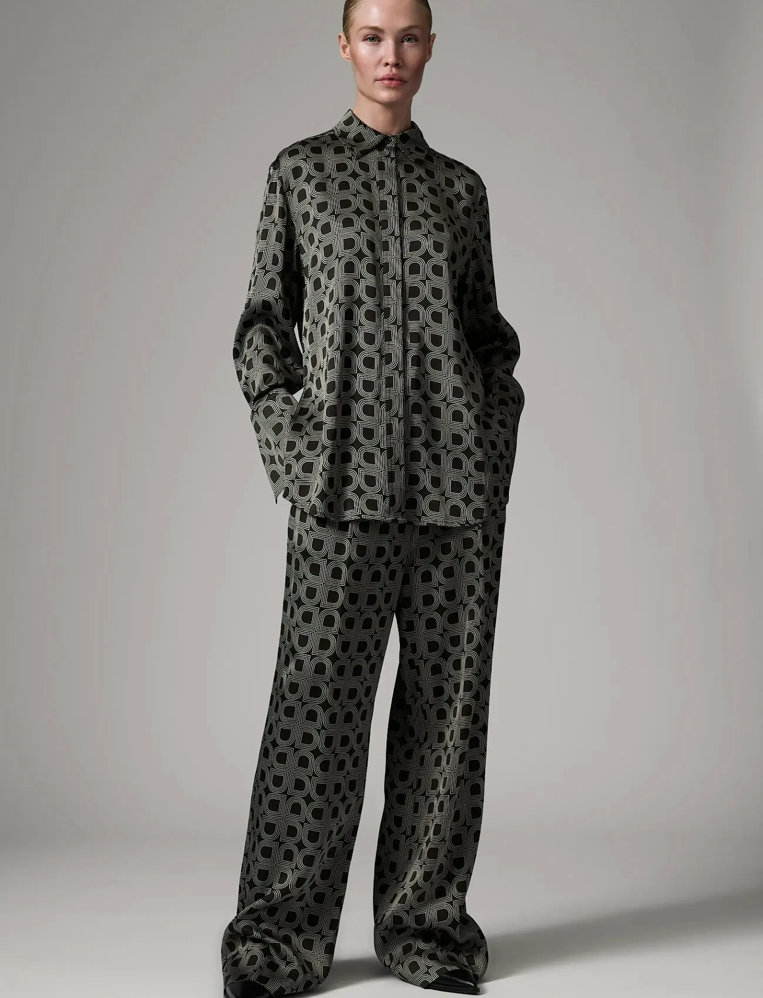 Day Birger et Mikkelsen Phoebe - Fluid Viscose - Flash Days - BLACK / multi