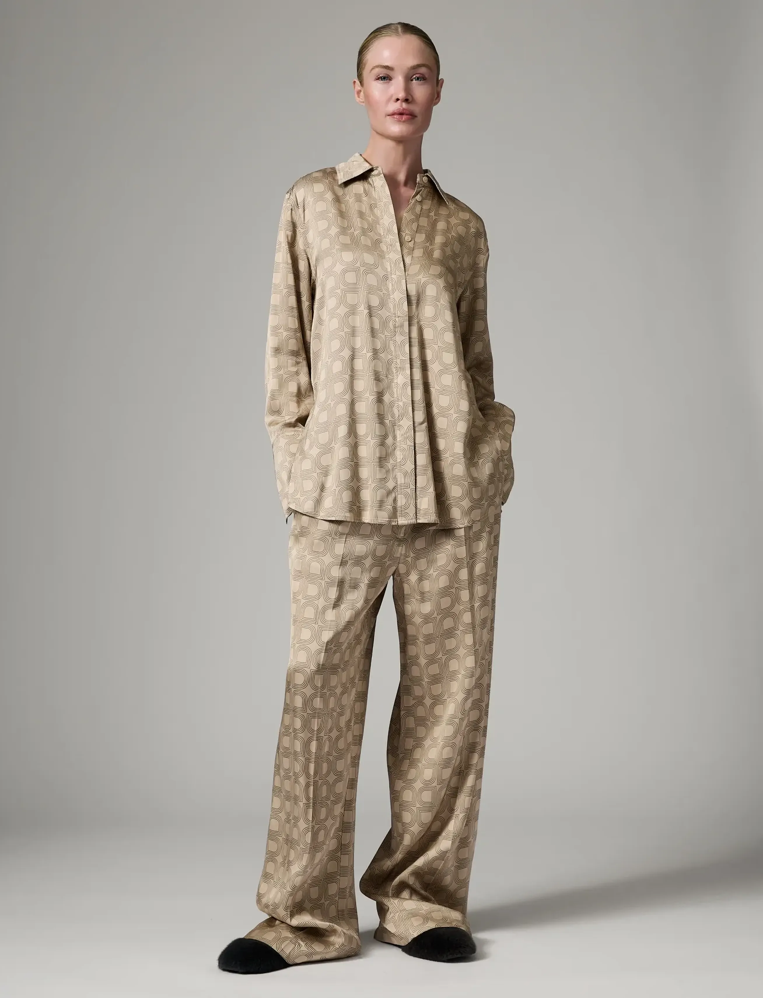 Day Birger et Mikkelsen Phoebe - Fluid Viscose - DAY Birger et Mikkelsen - HUMUS / cream