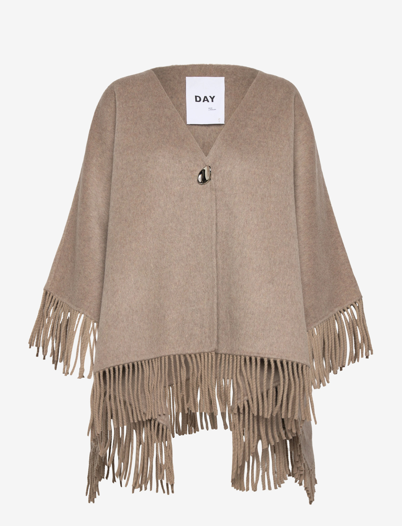 Day Birger et Mikkelsen - Sybil Fringes - Double Faced Wool - spring jackets - beige melange - 1