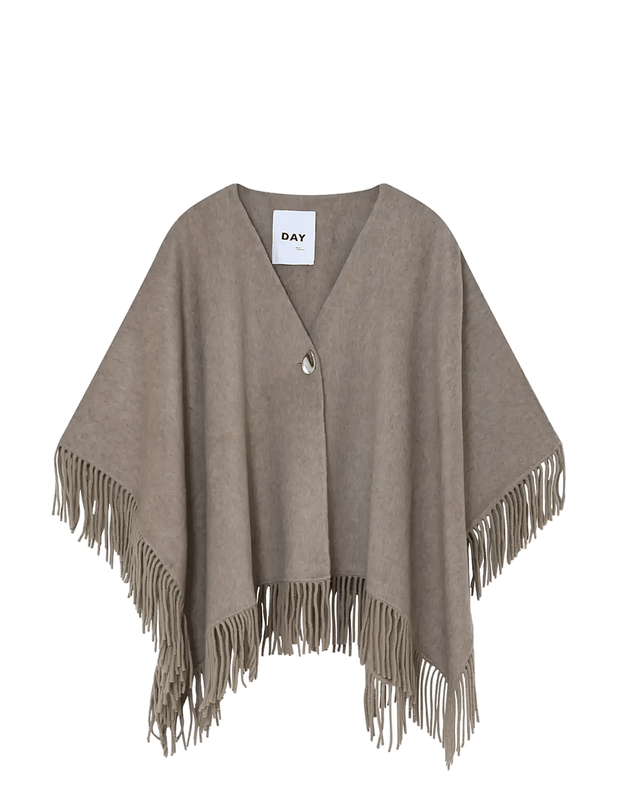 Day Birger et Mikkelsen - Sybil Fringes - Double Faced Wool - frühlingsjacken - beige melange - 3