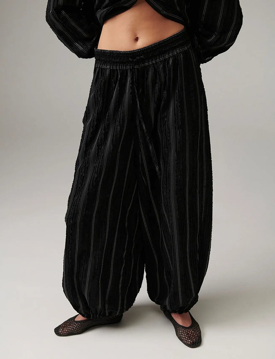 Day Birger et Mikkelsen - DAYHarsha - Raw Stripes - barrelbyxor - black - 0