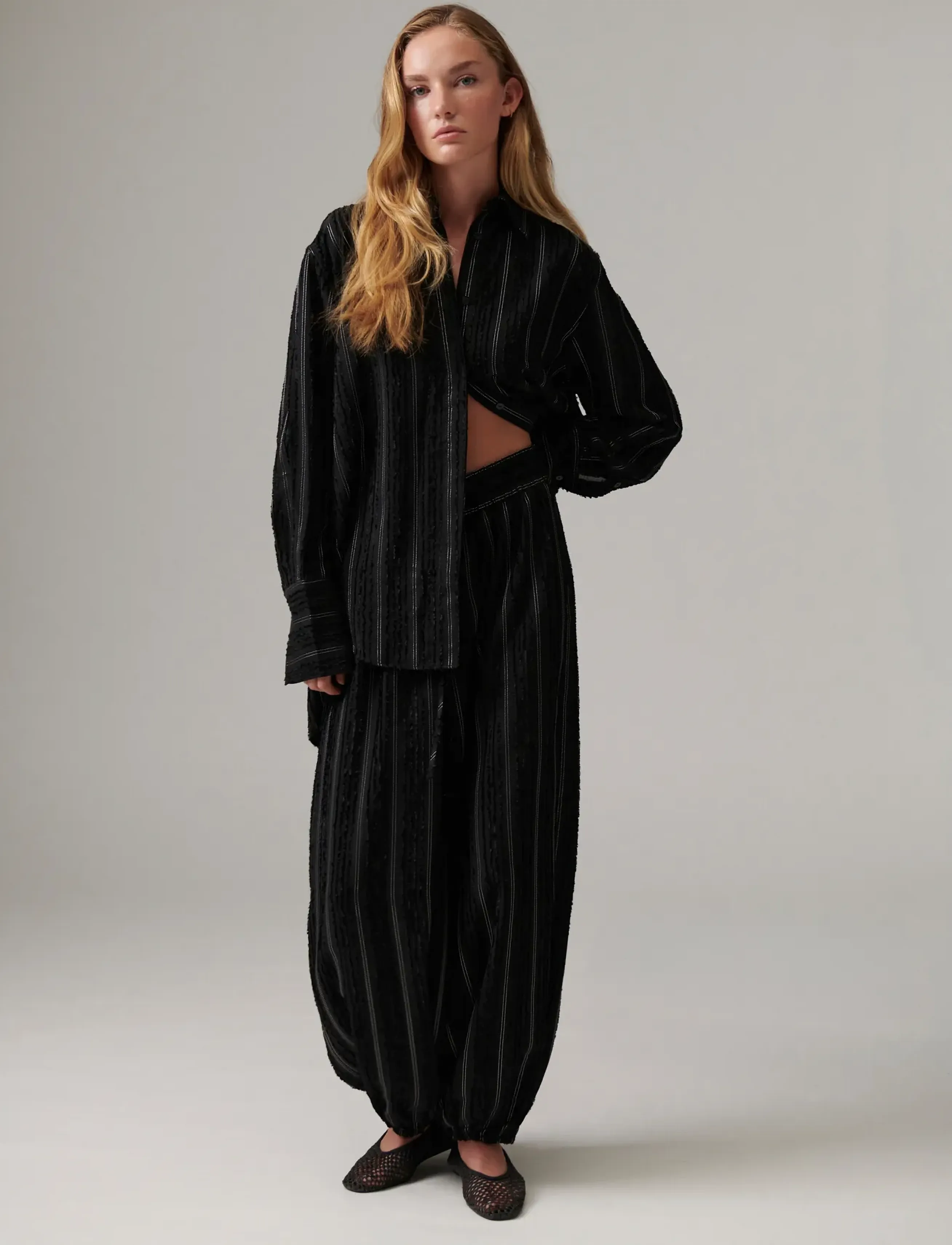 DAY BIRGER ET MIKKELSEN Dayharsha Raw Stripes mjukisbyxor dam – bild 2