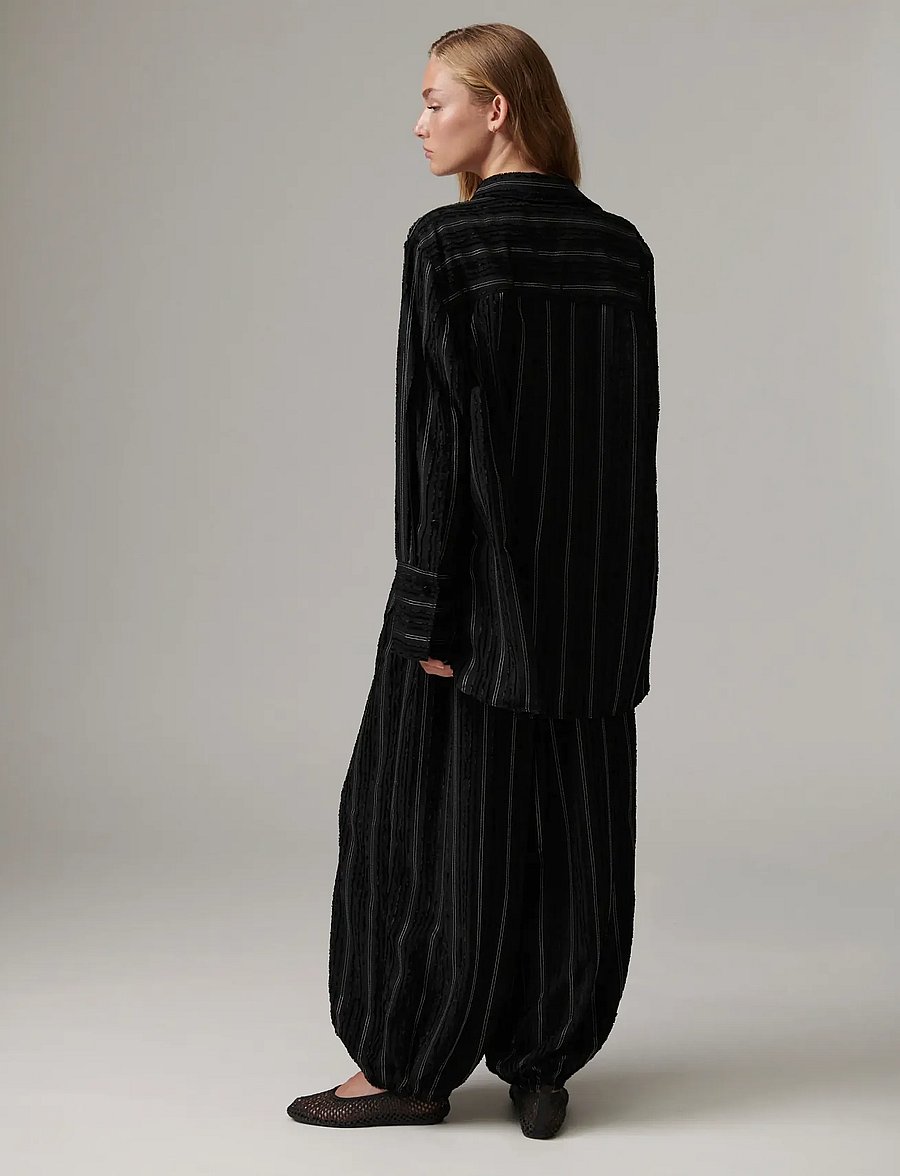 Day Birger et Mikkelsen - DAYHarsha - Raw Stripes - barrelbyxor - black - 5