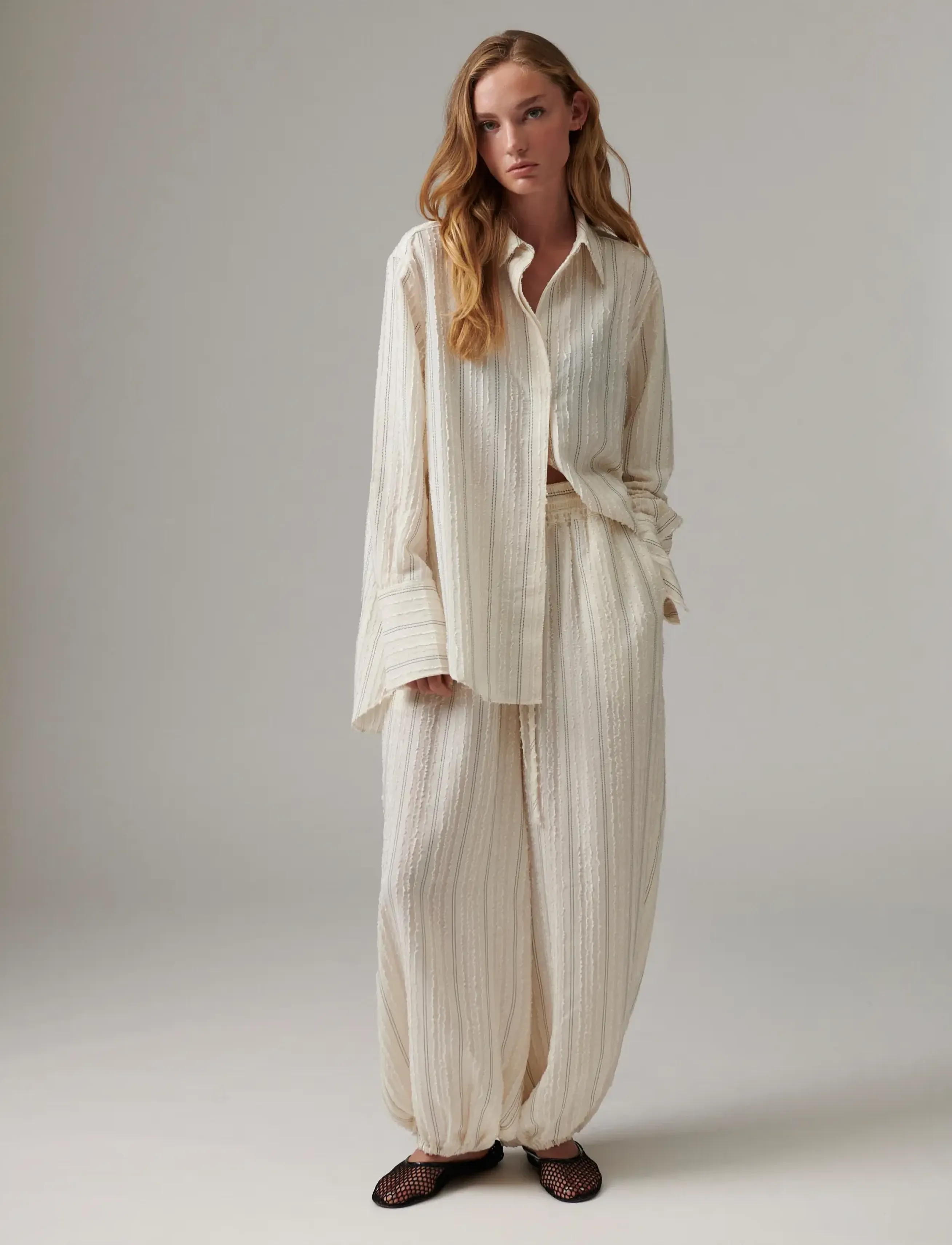 DAY BIRGER ET MIKKELSEN Dayharsha Raw Stripes mjukisbyxor dam – bild 5