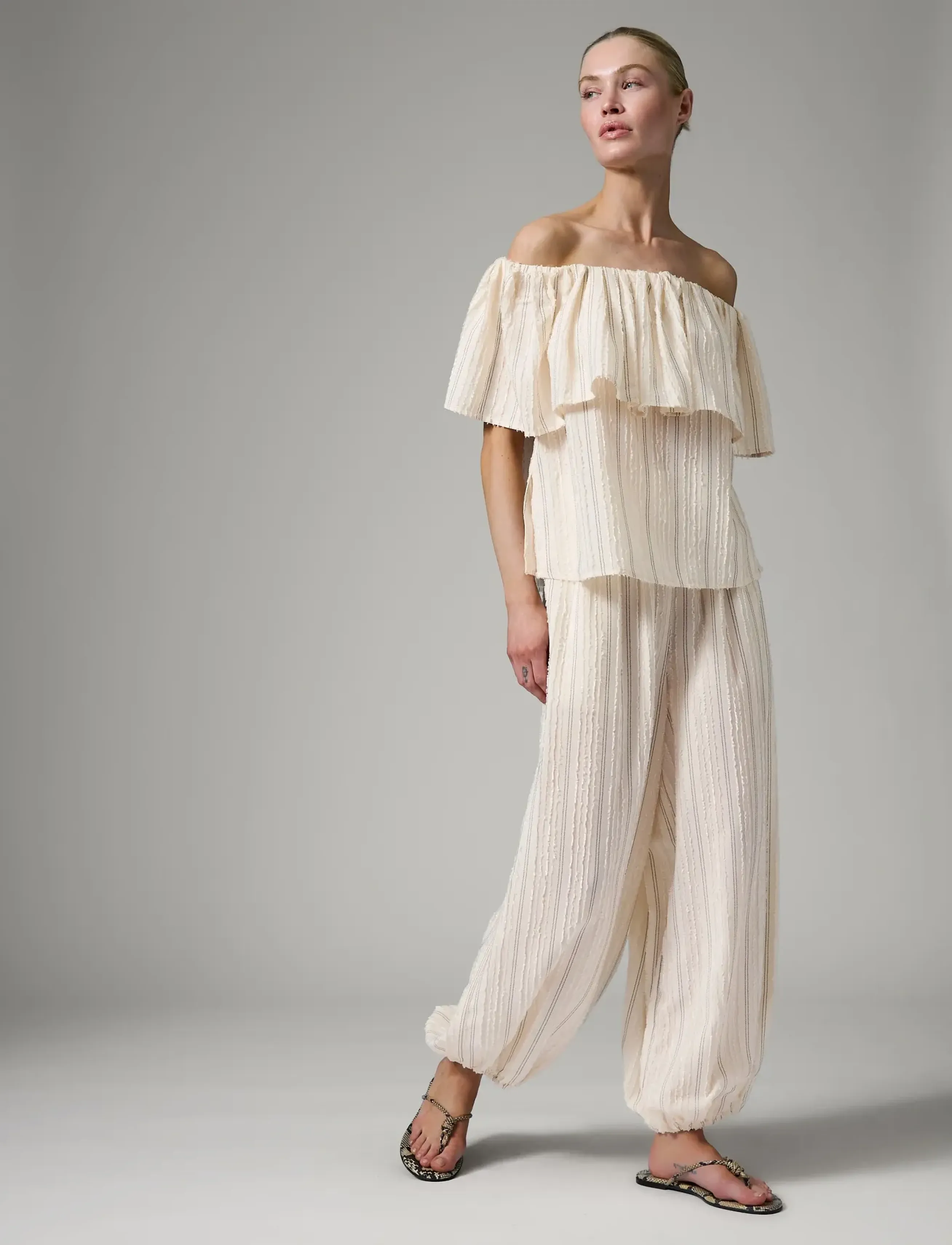 Day Birger et Mikkelsen - Hera - Raw Stripes - kortärmade blusar - jet stream - 3