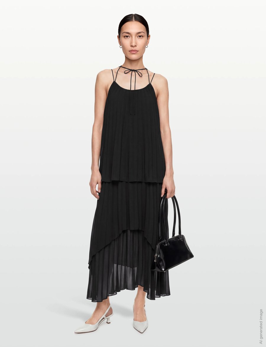 Day Birger et Mikkelsen - Isaac - Chiffon Plisse - sukienki maxi - black - 0