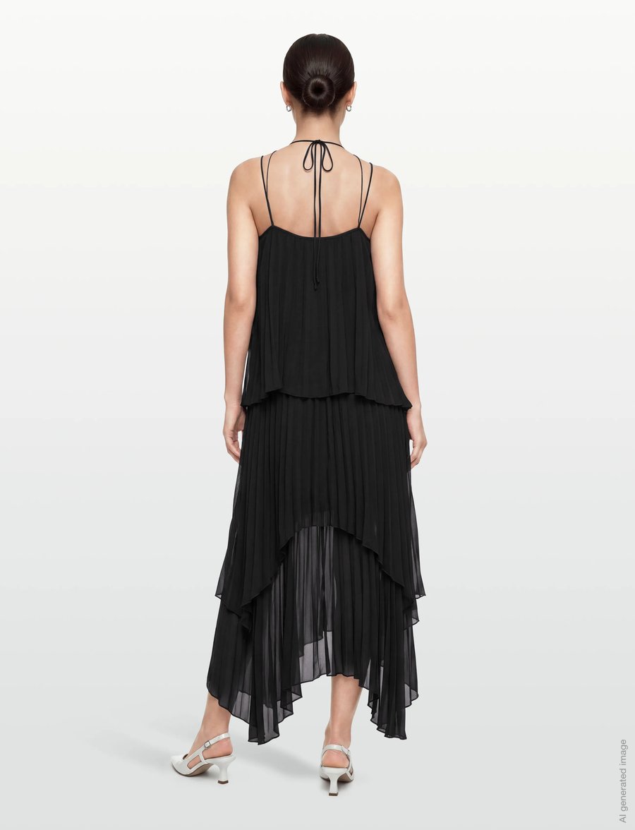 Day Birger et Mikkelsen - Isaac - Chiffon Plisse - sukienki maxi - black - 4