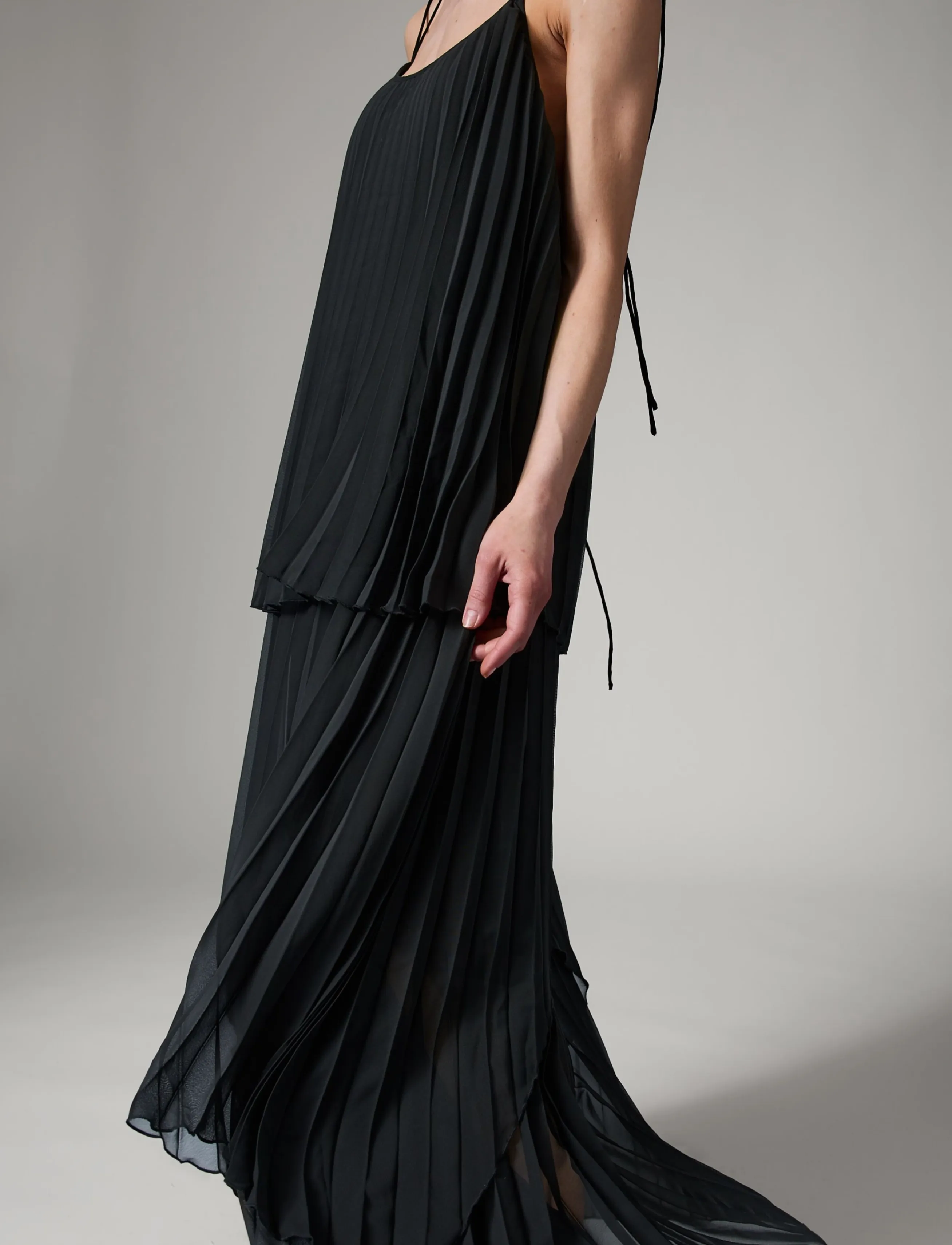 Day Birger et Mikkelsen - Isaac - Chiffon Plisse - maksikleidid - black - 3