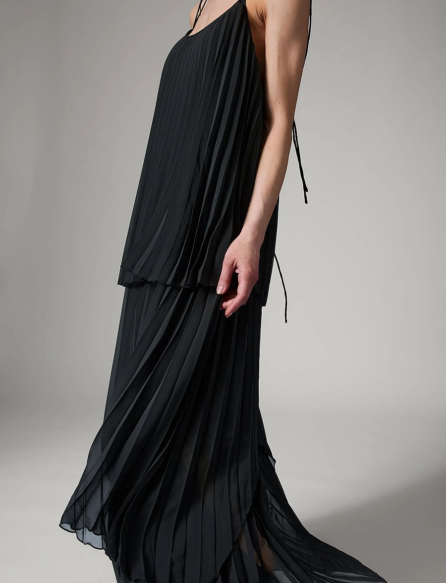 Day Birger et Mikkelsen - Isaac - Chiffon Plisse - maksikleidid - black - 3